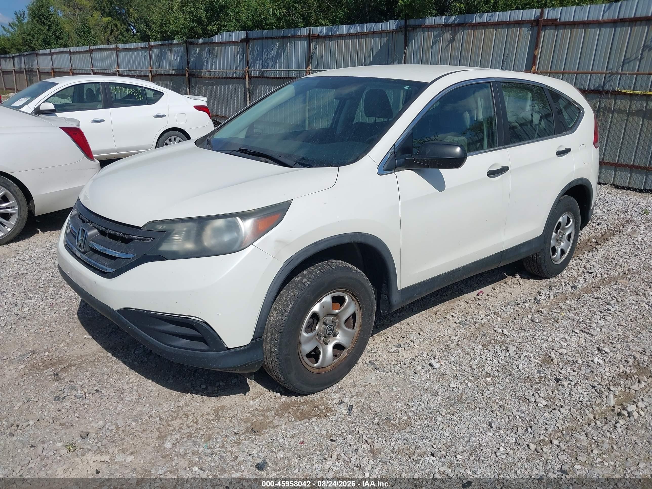 2014 Honda Cr-v Lx Белый vin: 5J6RM4H31EL063884