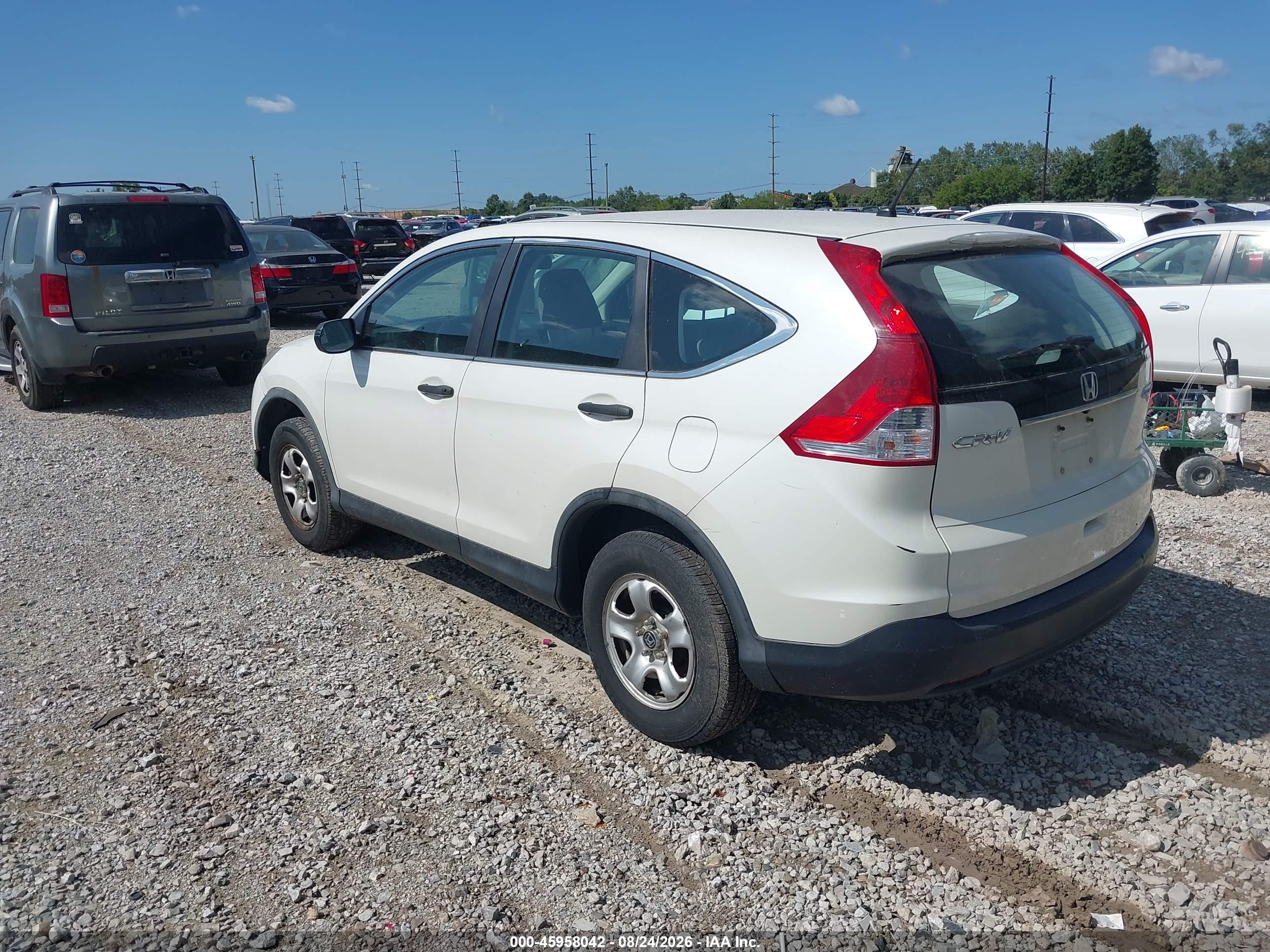2014 Honda Cr-v Lx Белый vin: 5J6RM4H31EL063884