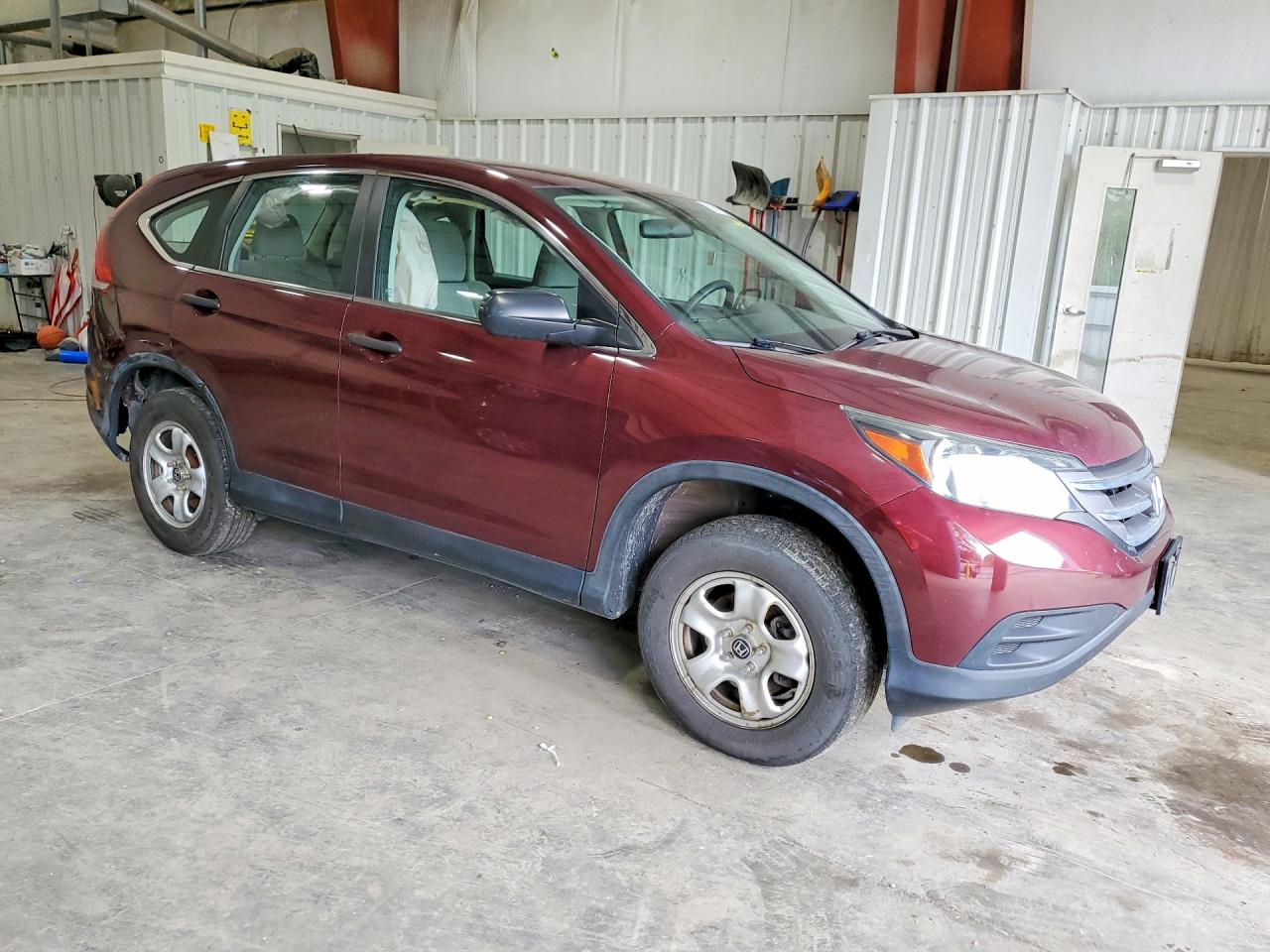 2014 Honda Cr-v Lx Burgundy vin: 5J6RM4H31EL077719