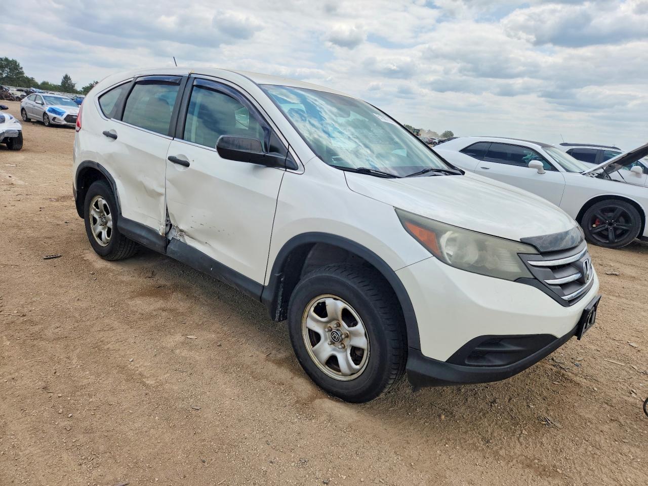2014 Honda Cr-v Lx White vin: 5J6RM4H31EL093306