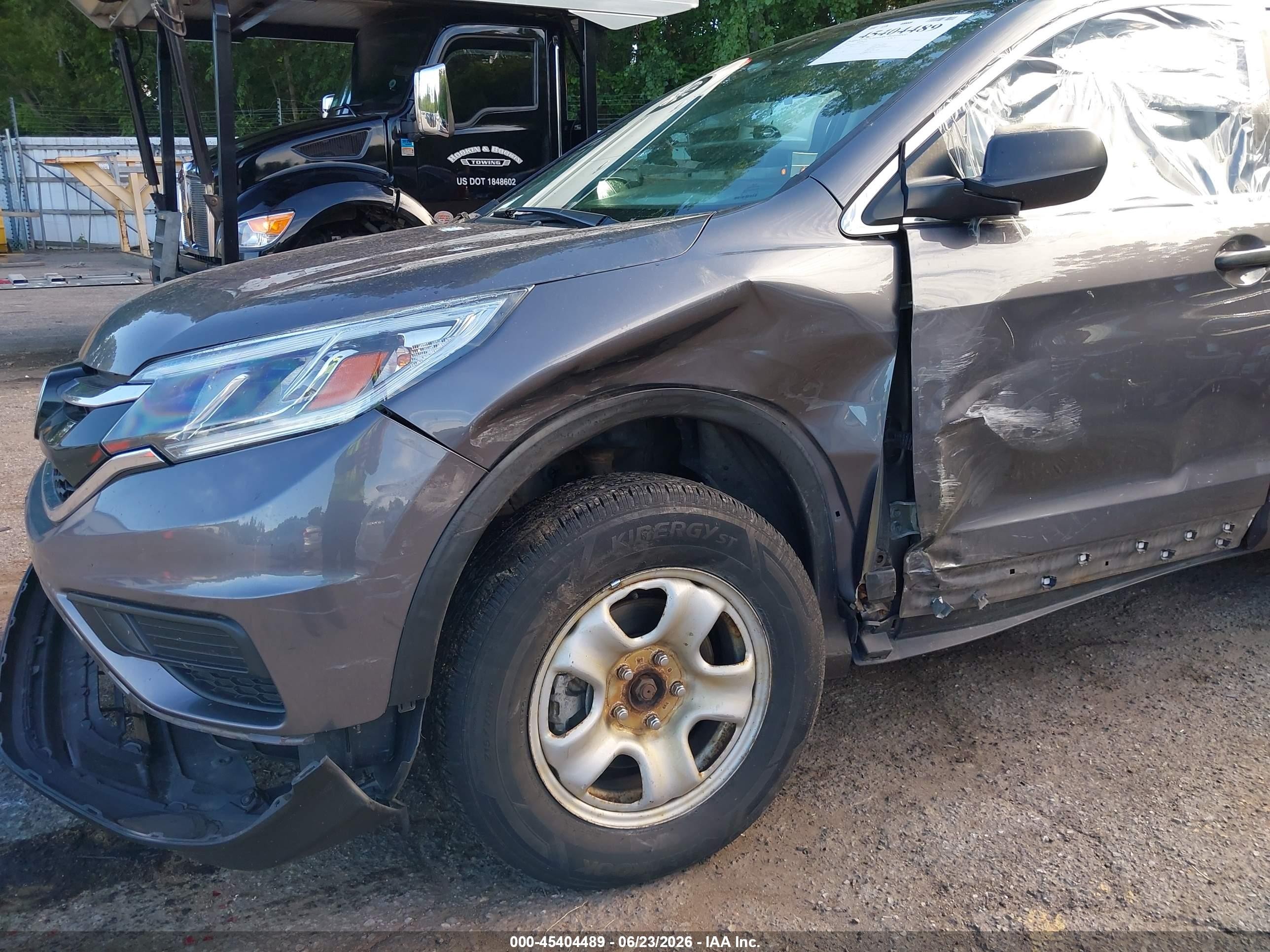 2015 Honda Cr-v Lx Gray vin: 5J6RM4H31FL039750