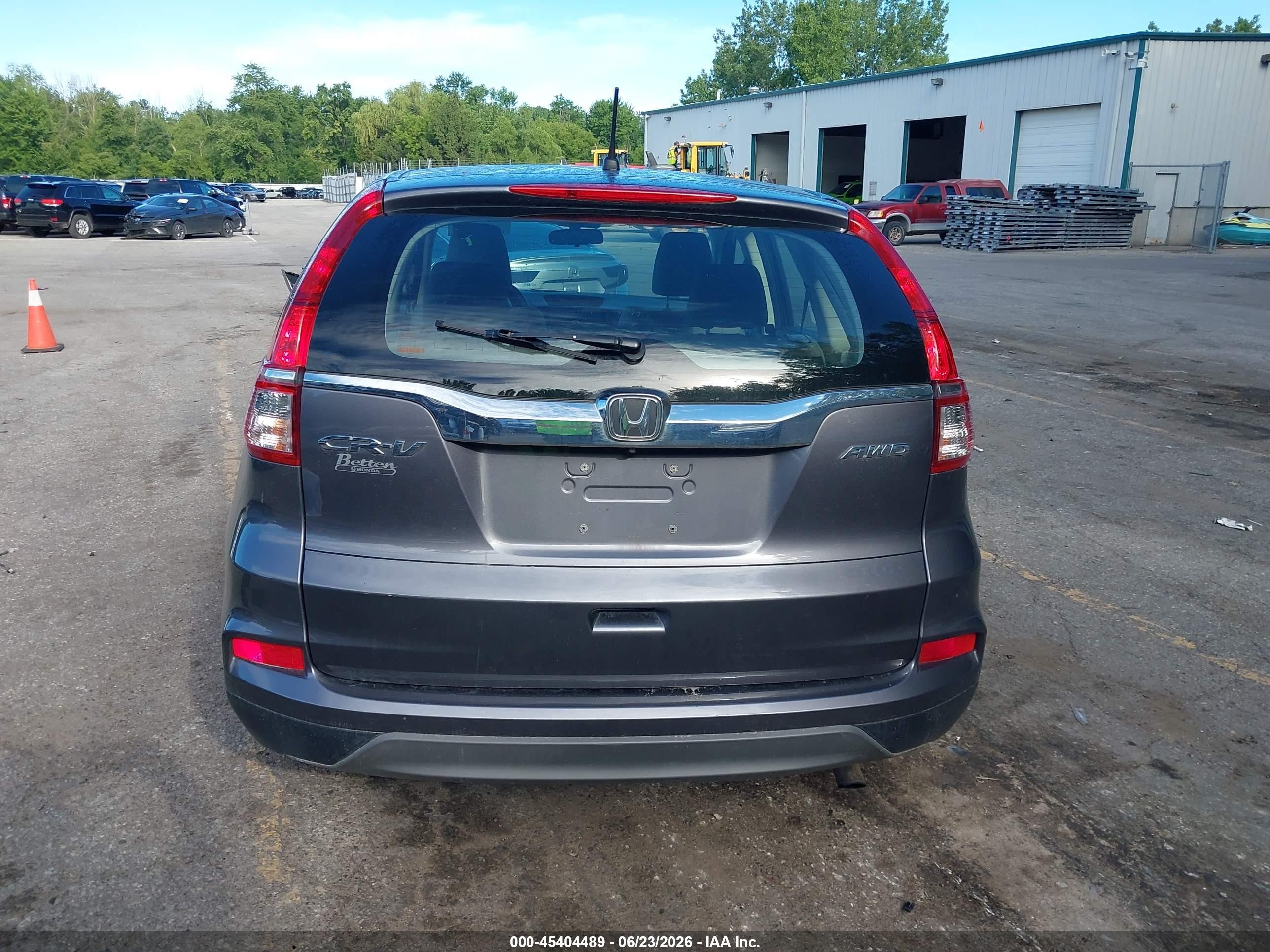 2015 Honda Cr-v Lx Gray vin: 5J6RM4H31FL039750