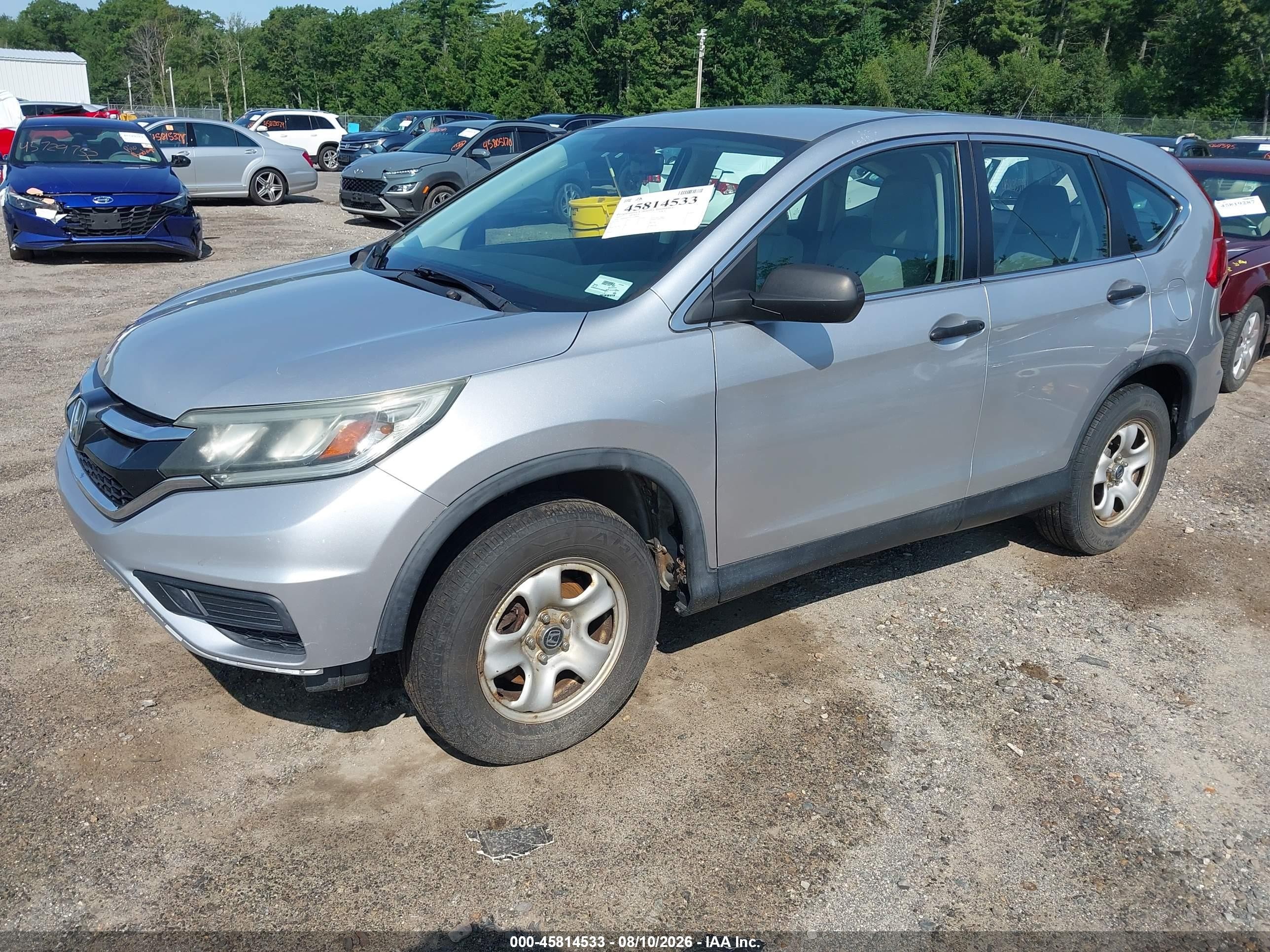 2015 Honda Cr-v Lx Silver vin: 5J6RM4H31FL039800