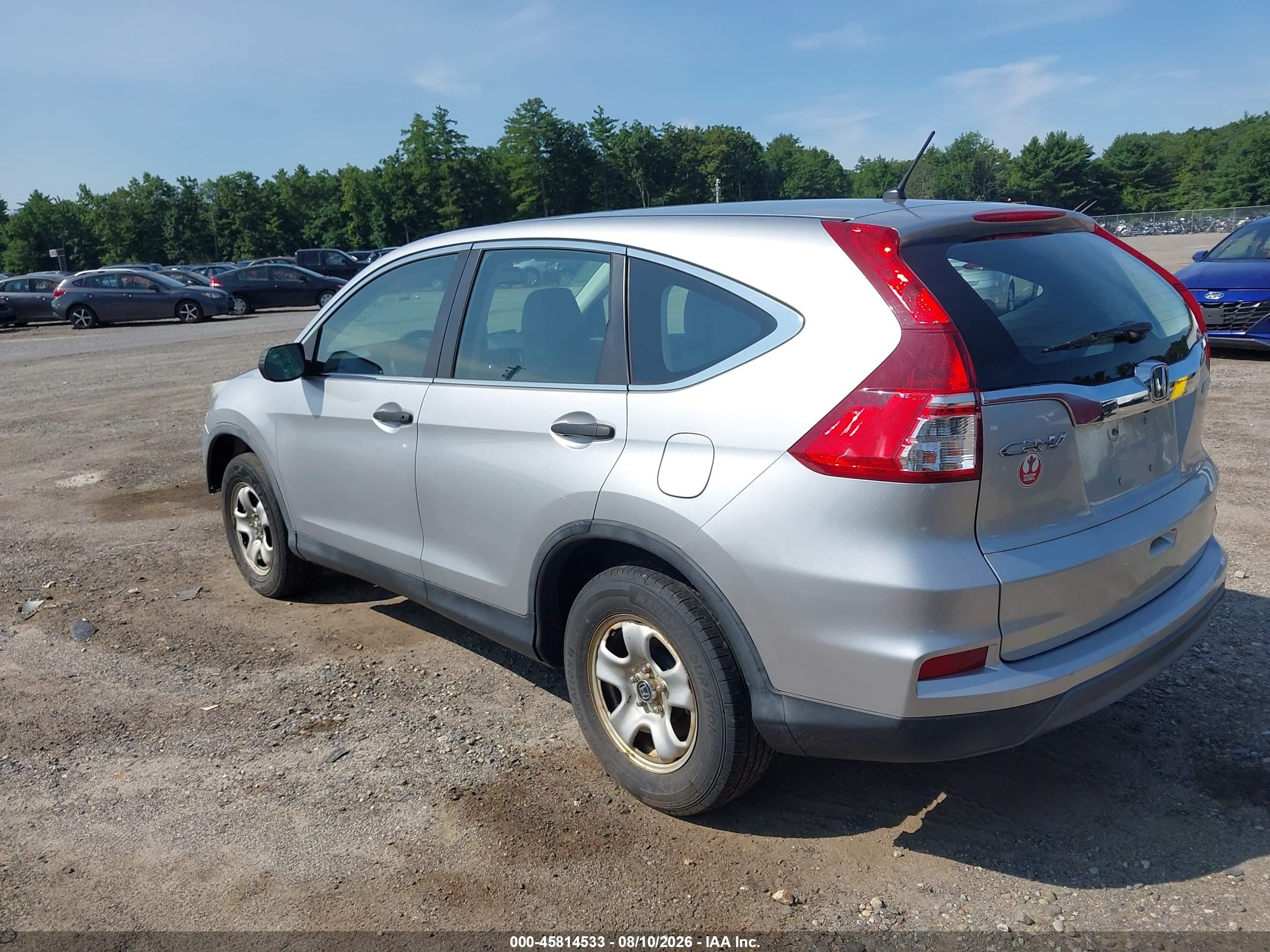 2015 Honda Cr-v Lx Silver vin: 5J6RM4H31FL039800