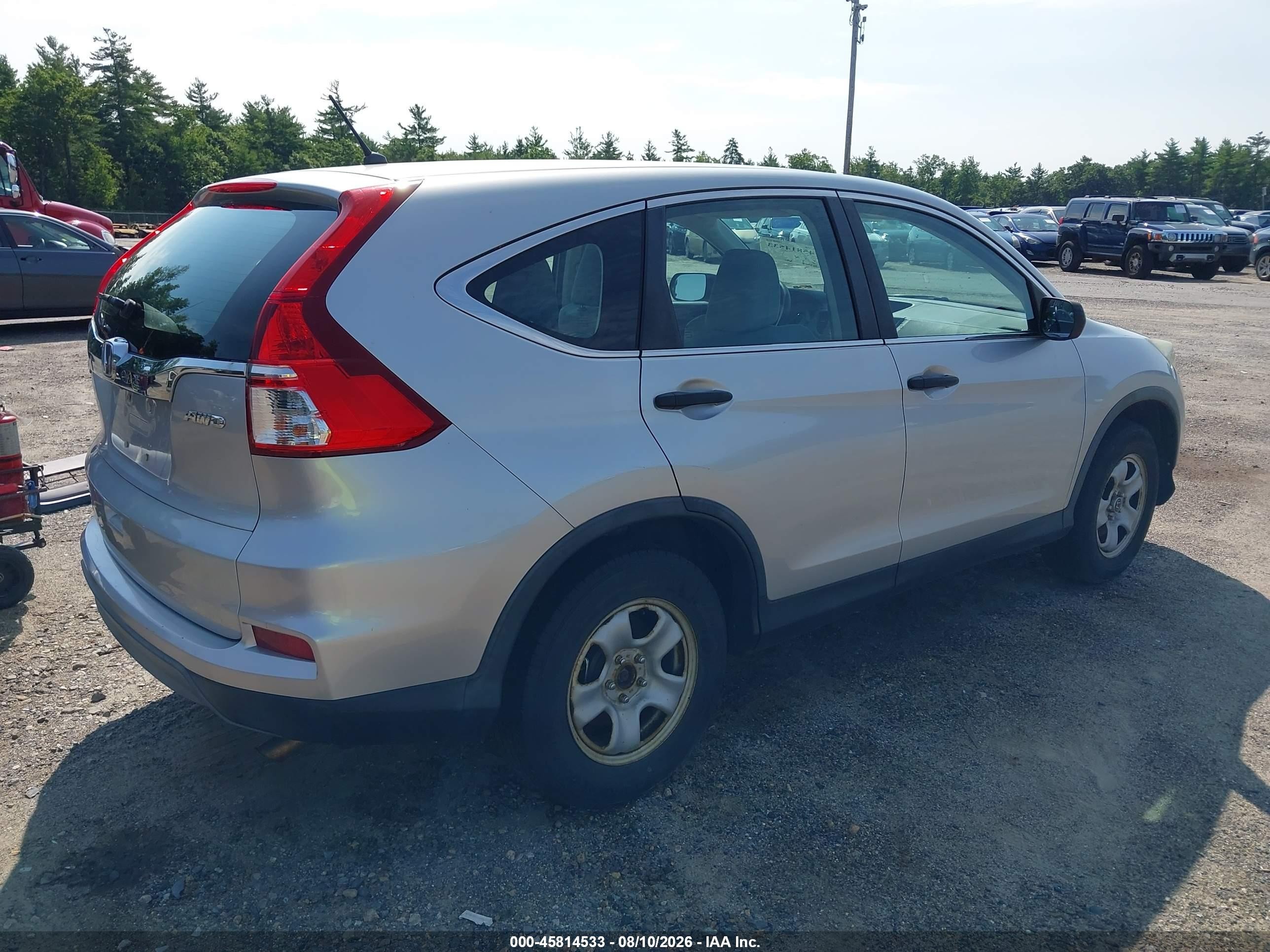 2015 Honda Cr-v Lx Silver vin: 5J6RM4H31FL039800
