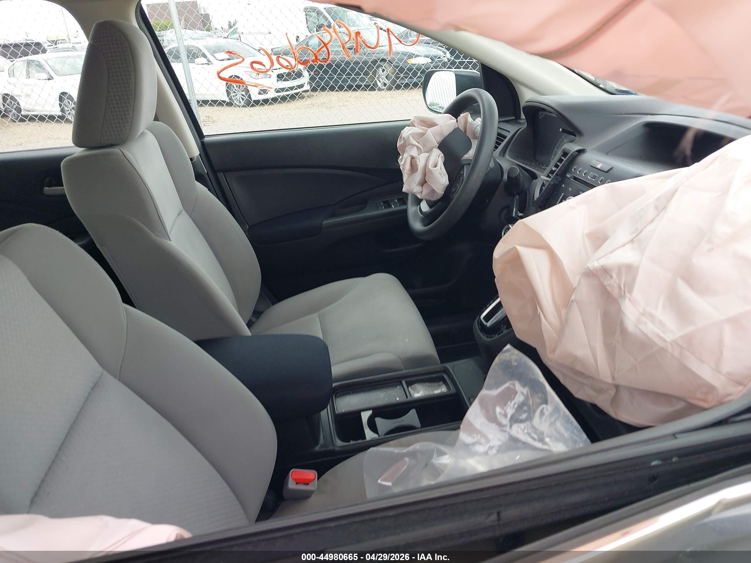 2015 Honda Cr-v Lx Gray vin: 5J6RM4H31FL045192