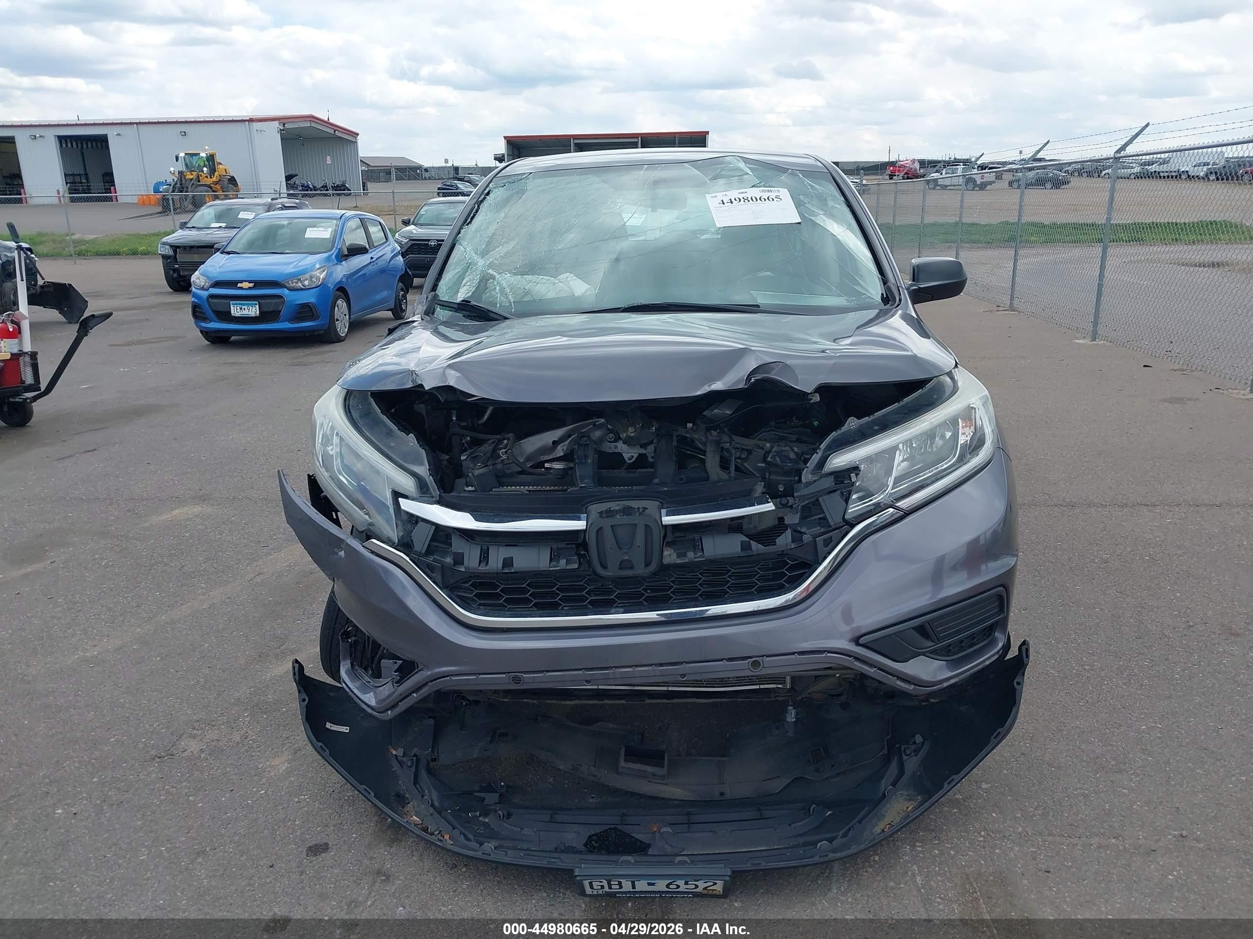 2015 Honda Cr-v Lx Gray vin: 5J6RM4H31FL045192
