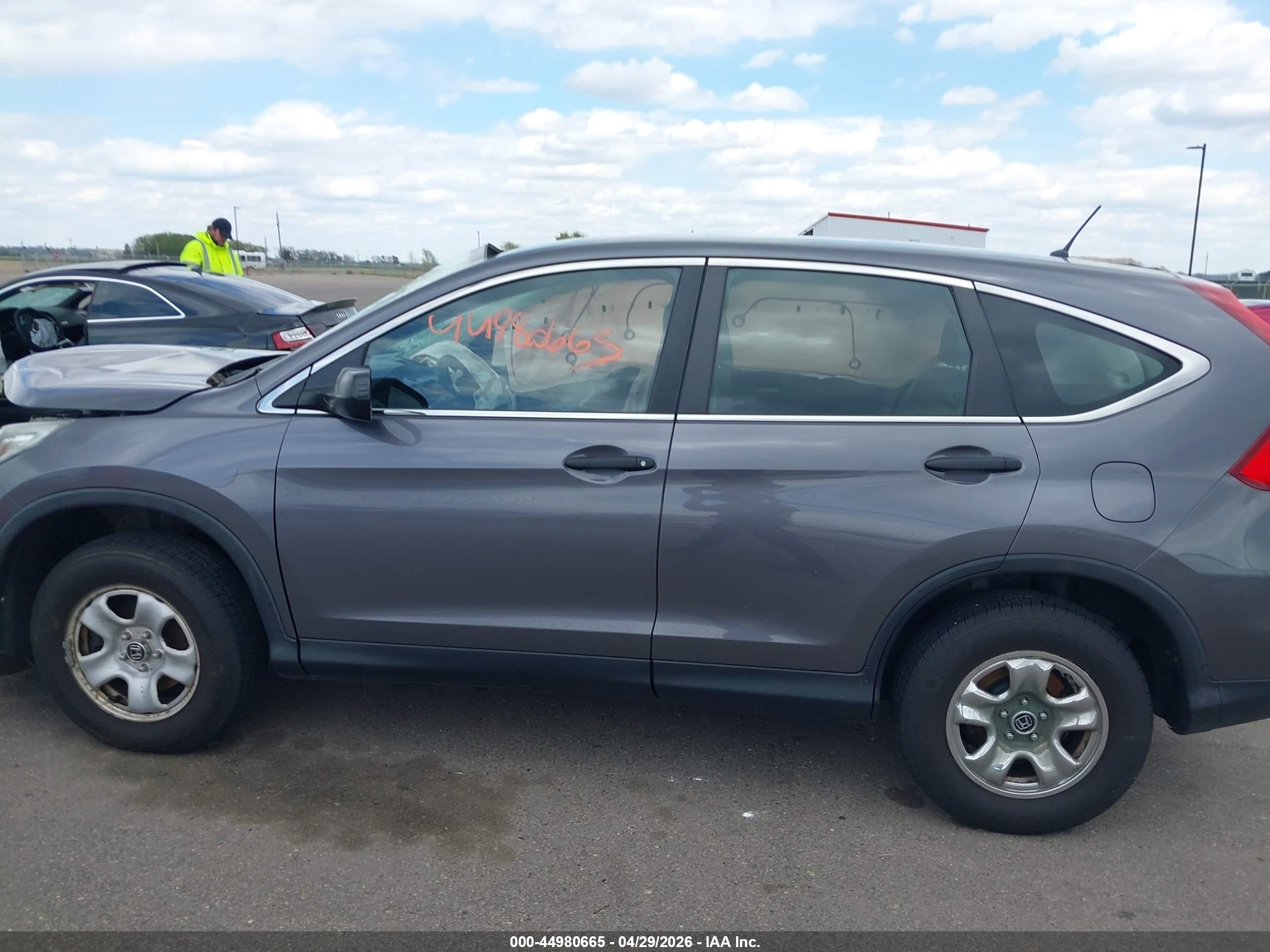 2015 Honda Cr-v Lx Gray vin: 5J6RM4H31FL045192