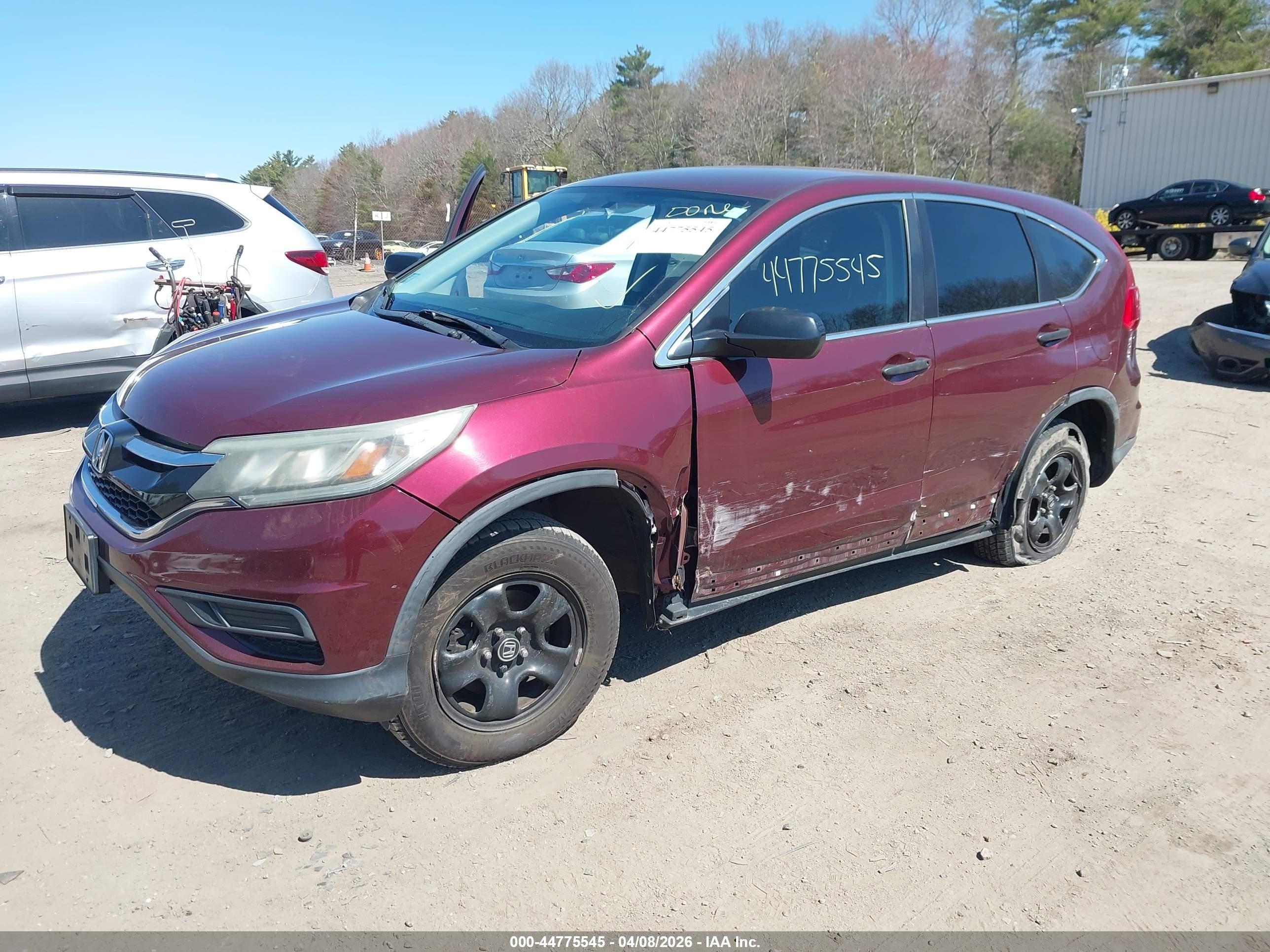 2015 Honda Cr-v Lx Красный vin: 5J6RM4H31FL046035