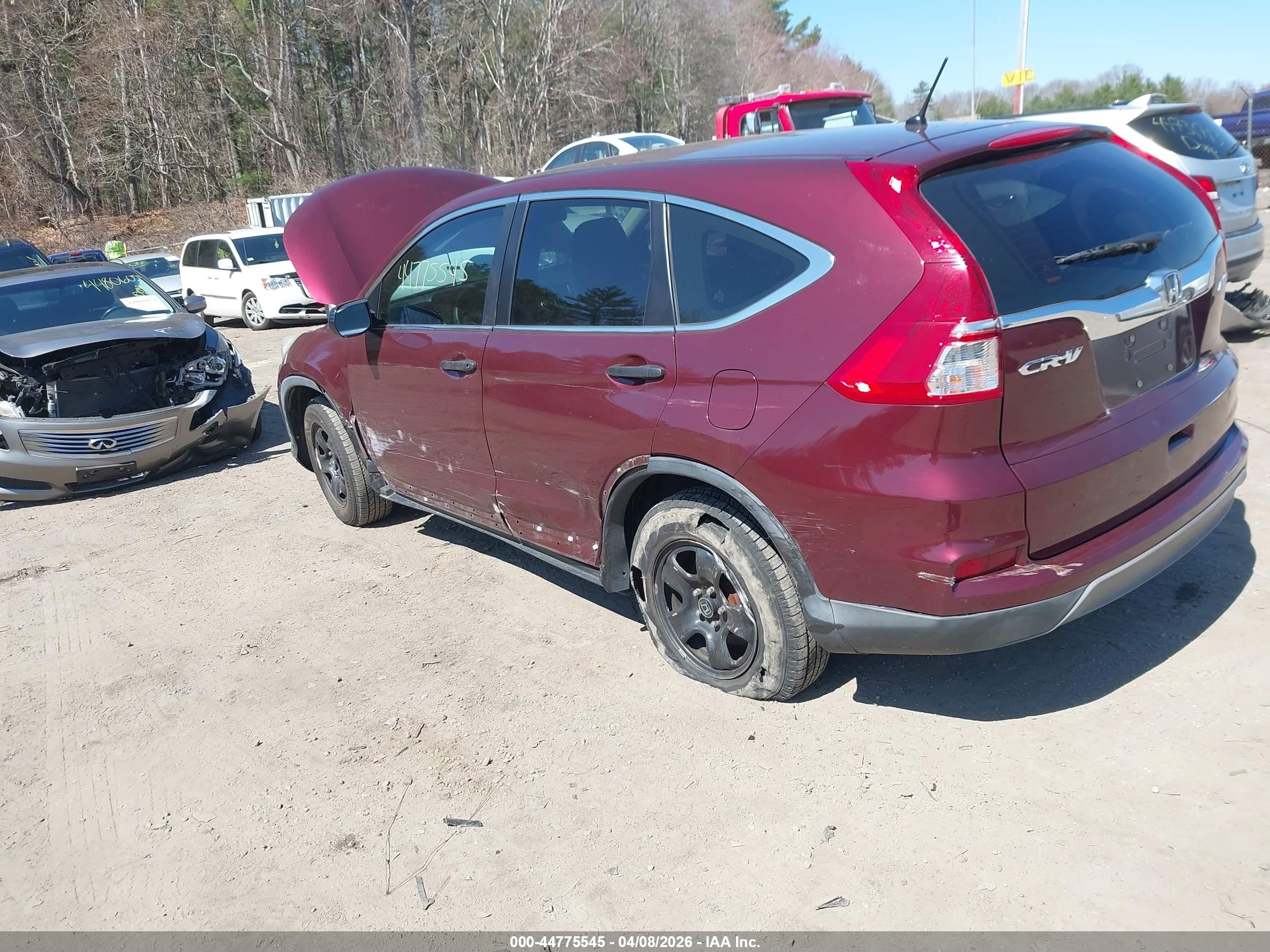 2015 Honda Cr-v Lx Красный vin: 5J6RM4H31FL046035