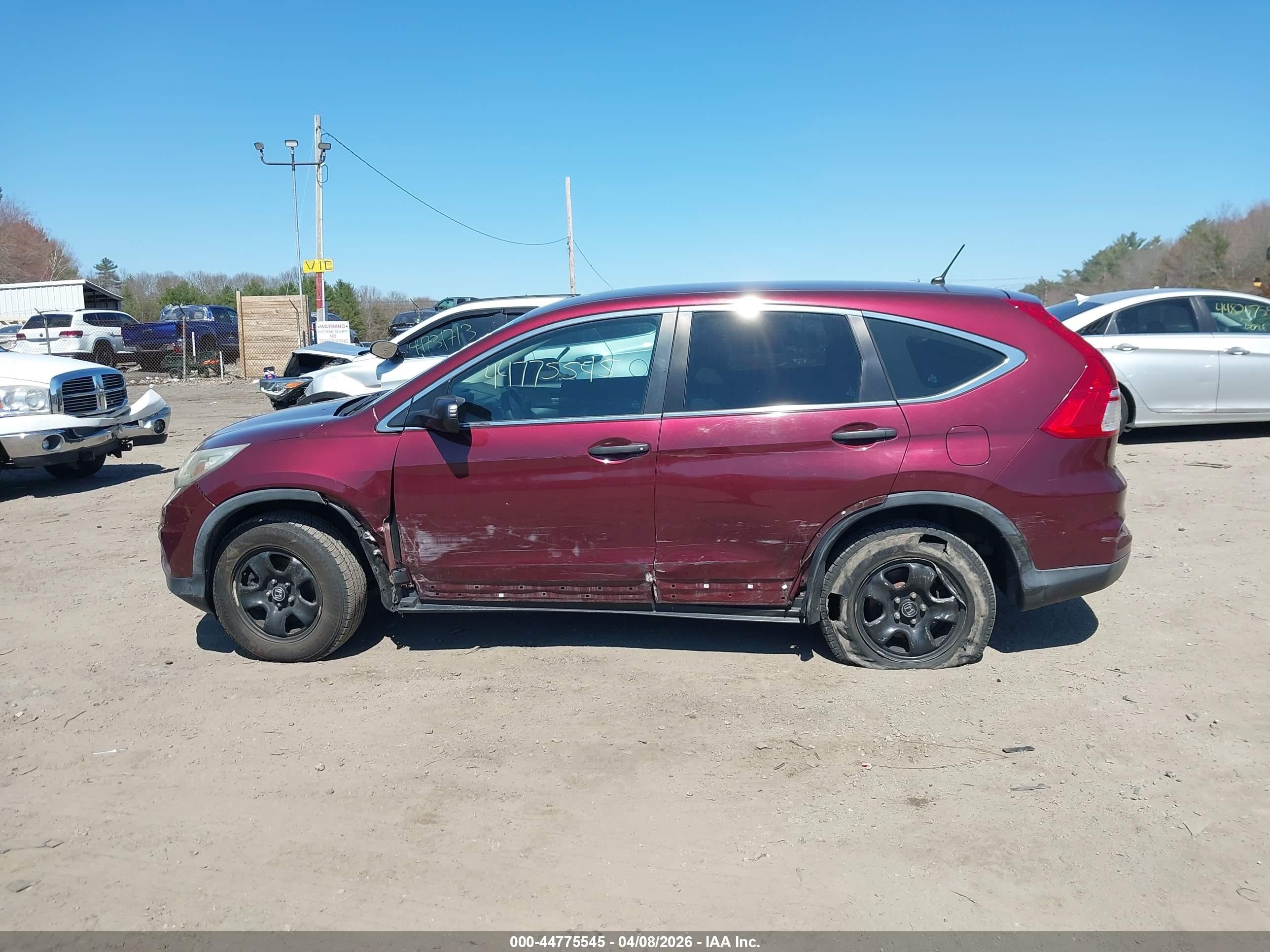 2015 Honda Cr-v Lx Красный vin: 5J6RM4H31FL046035