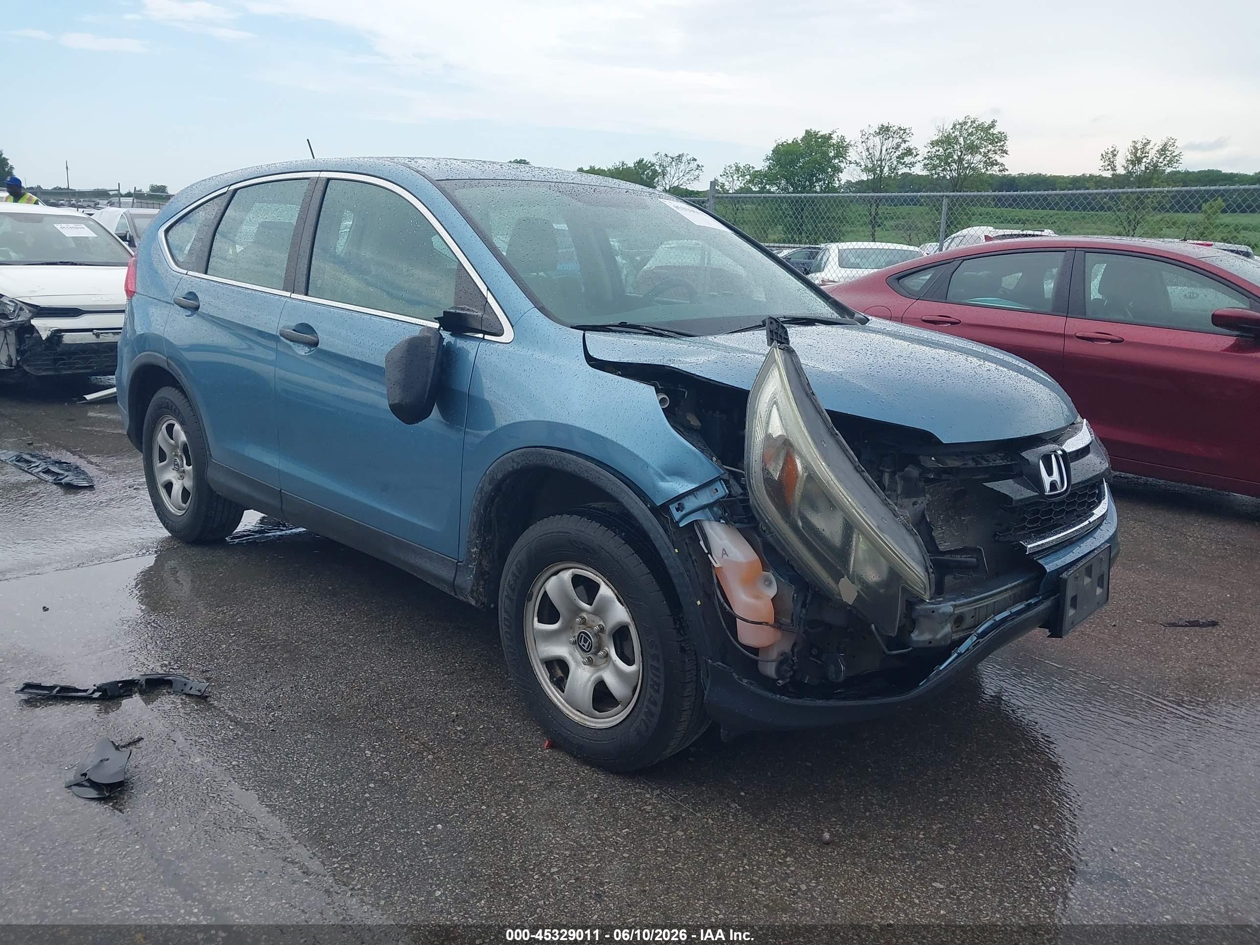2015 Honda Cr-v Lx Синий vin: 5J6RM4H31FL050294