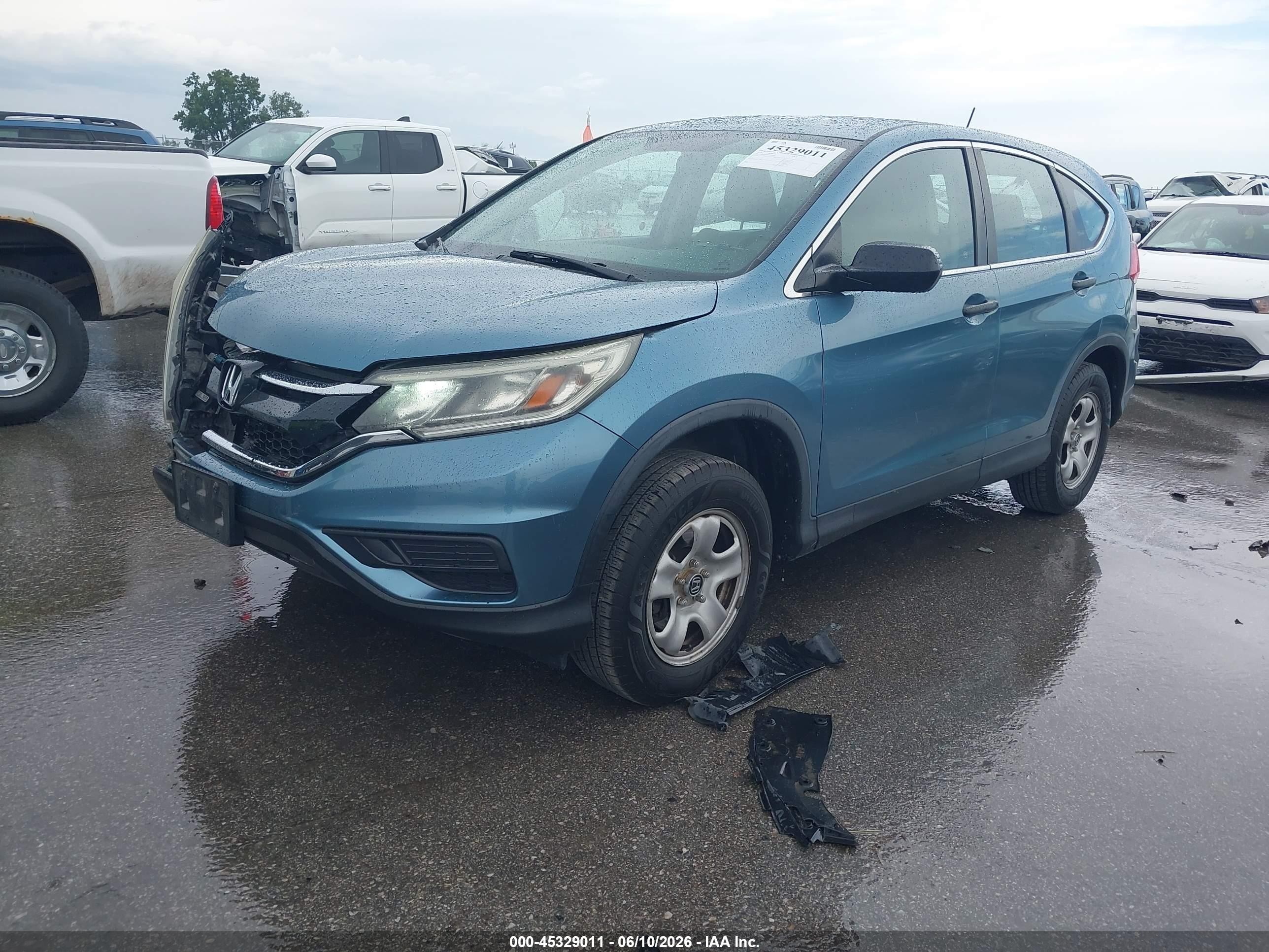 2015 Honda Cr-v Lx Синий vin: 5J6RM4H31FL050294
