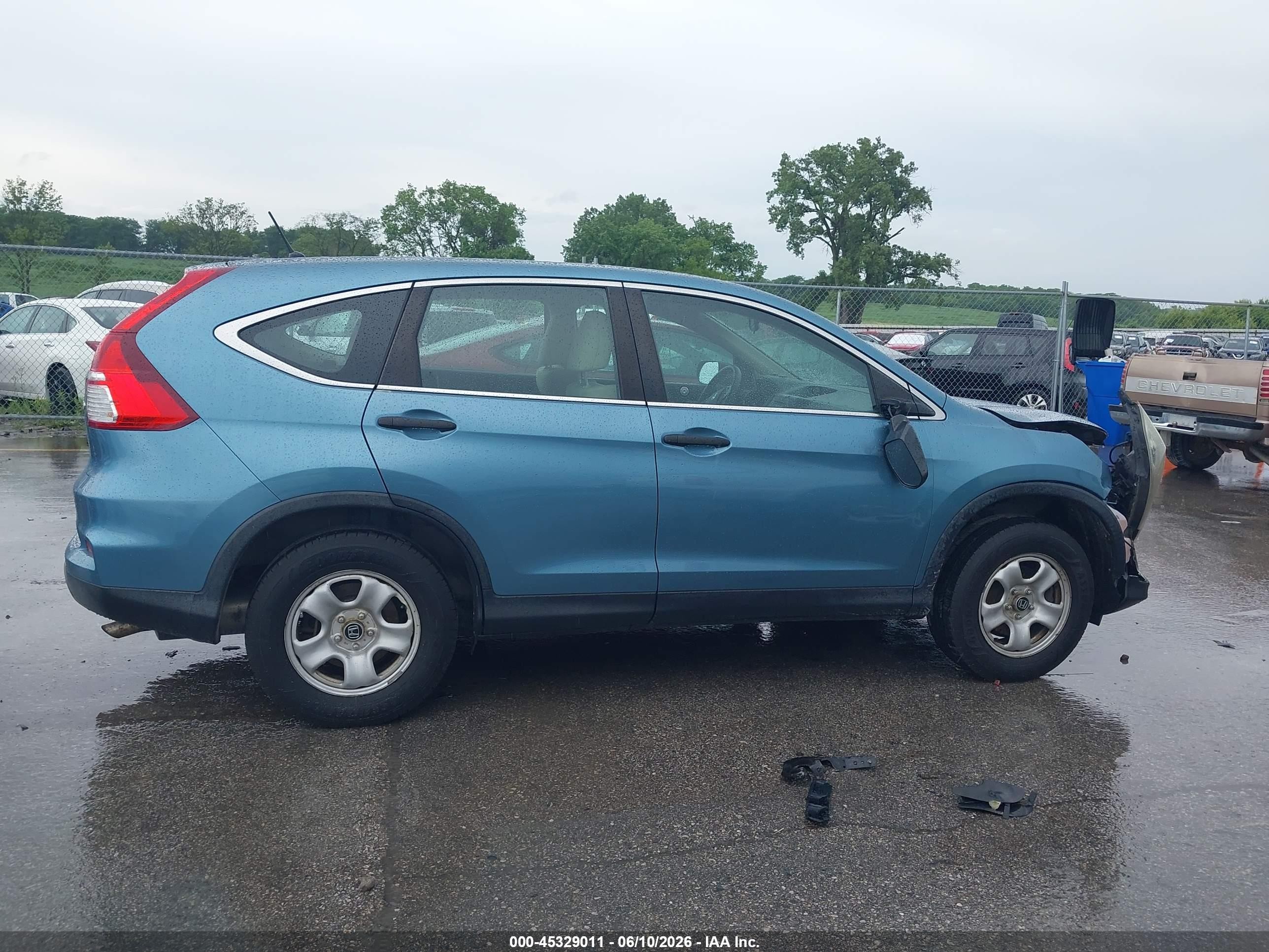2015 Honda Cr-v Lx Синий vin: 5J6RM4H31FL050294
