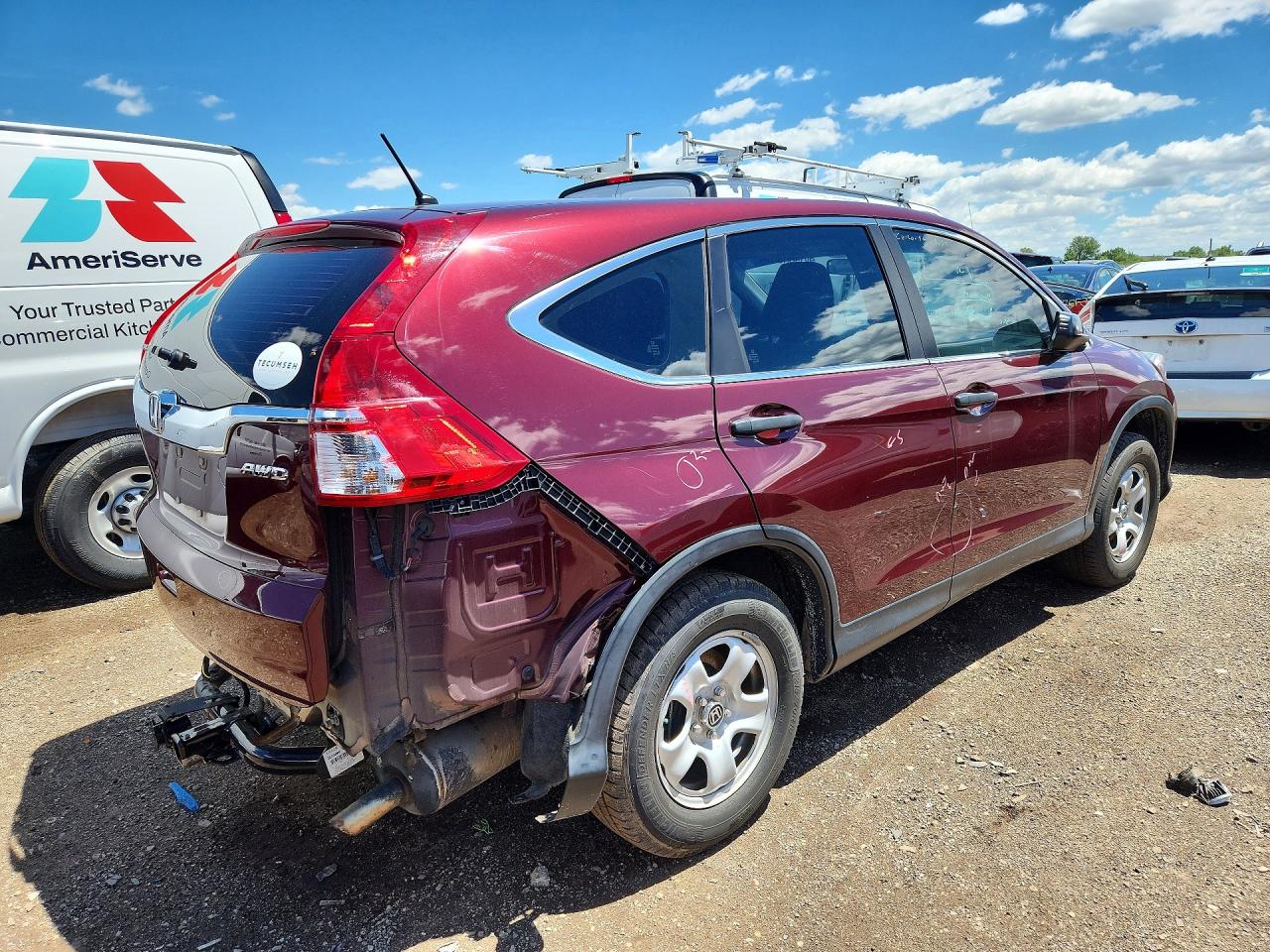 2015 Honda Cr-v Lx Бордовый vin: 5J6RM4H31FL111272