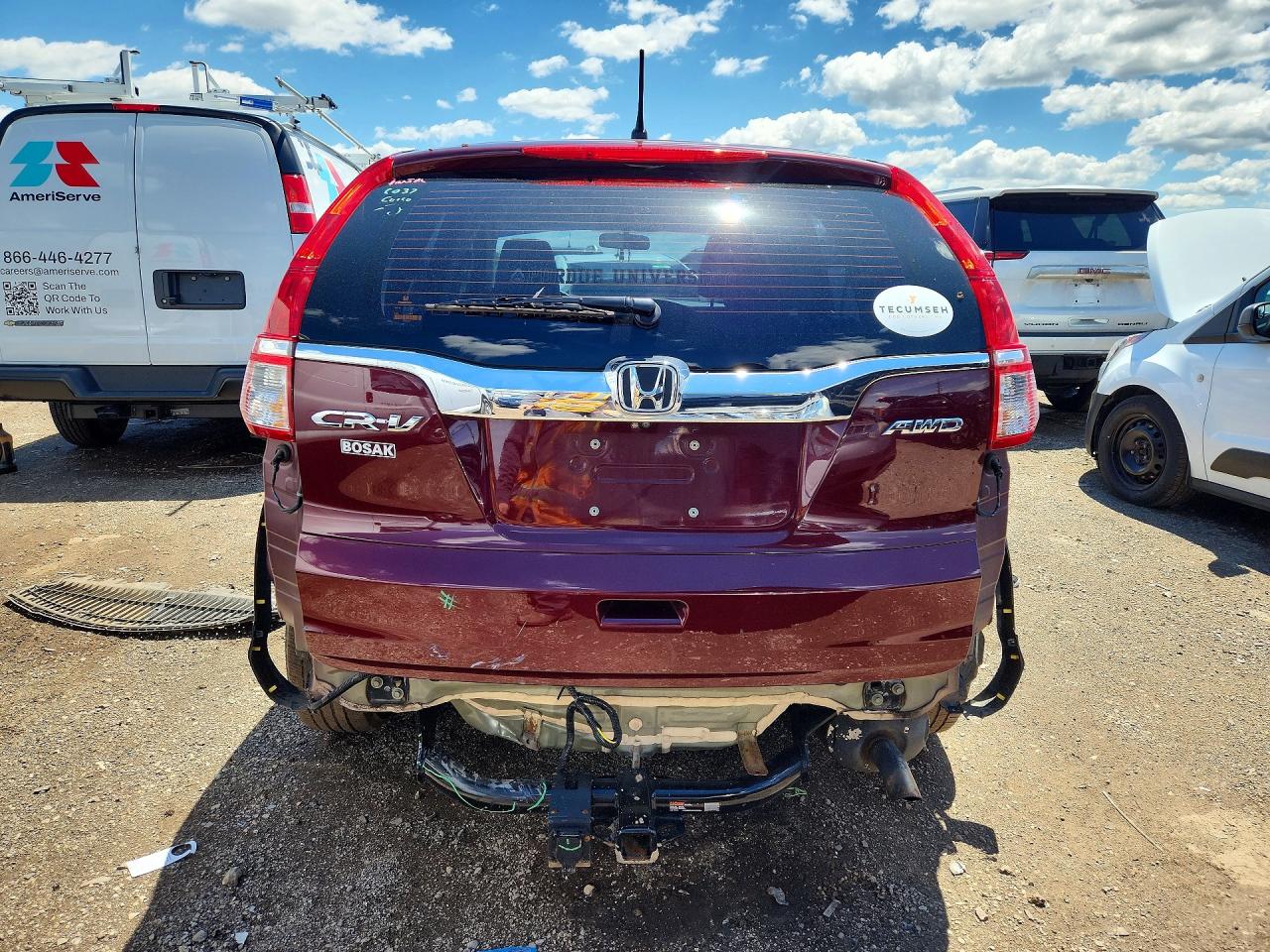 2015 Honda Cr-v Lx Бордовый vin: 5J6RM4H31FL111272