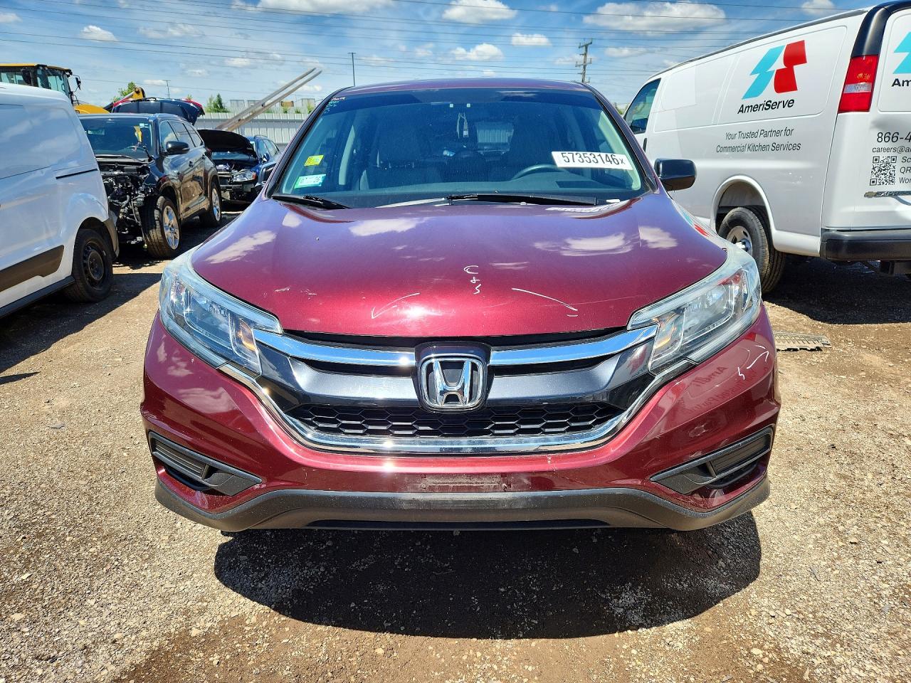 2015 Honda Cr-v Lx Бордовый vin: 5J6RM4H31FL111272