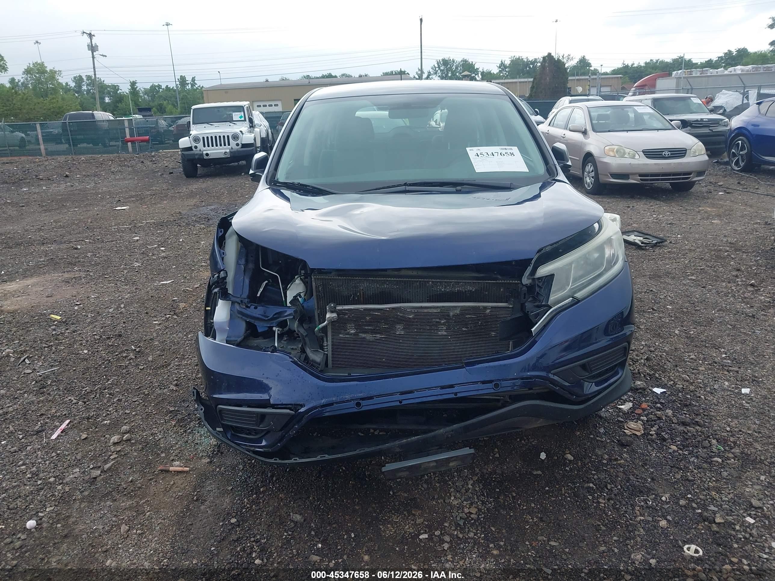 2015 Honda Cr-v Lx Синий vin: 5J6RM4H31FL119629
