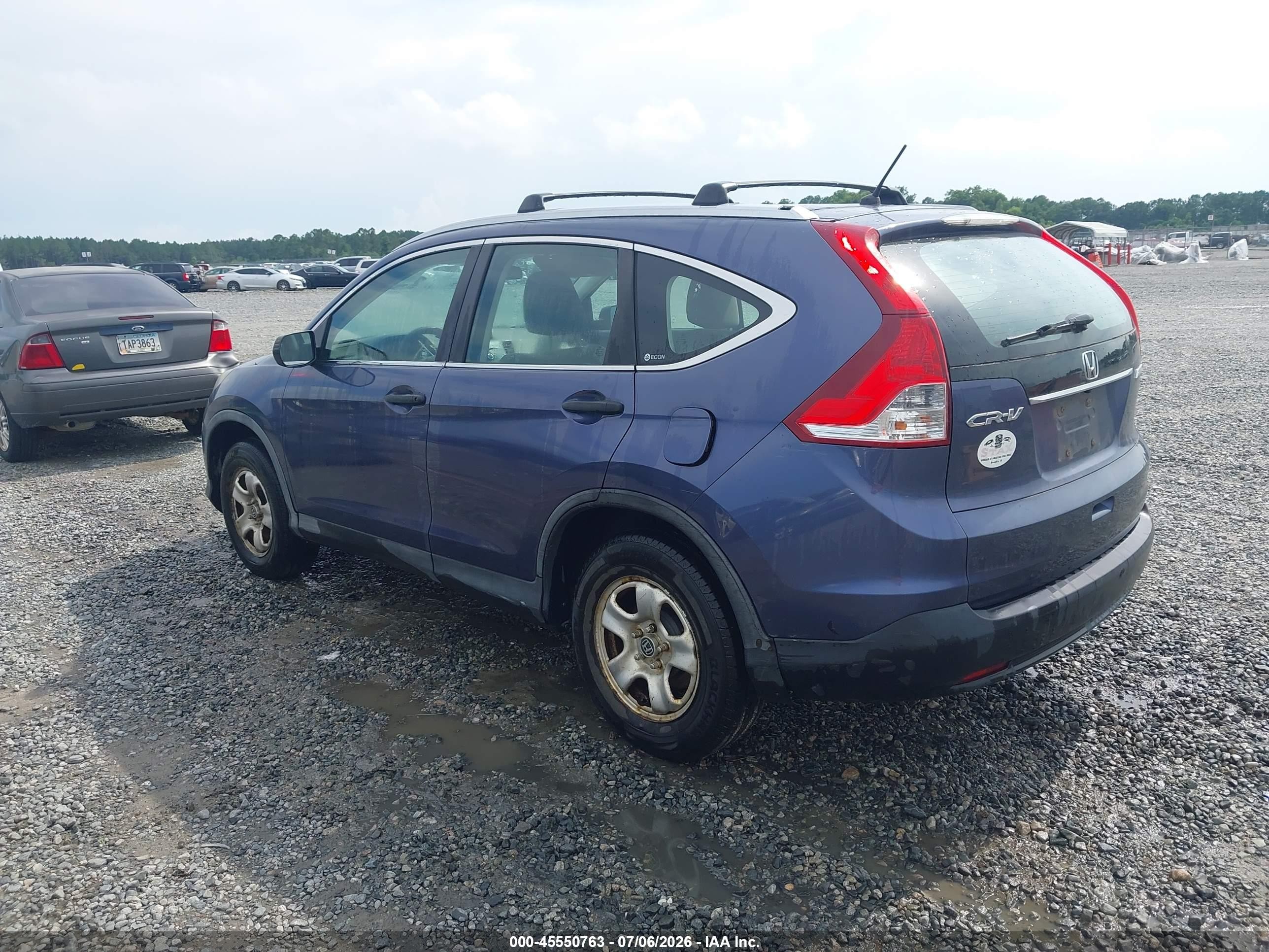 2012 Honda Cr-v Lx Blue vin: 5J6RM4H32CL028056
