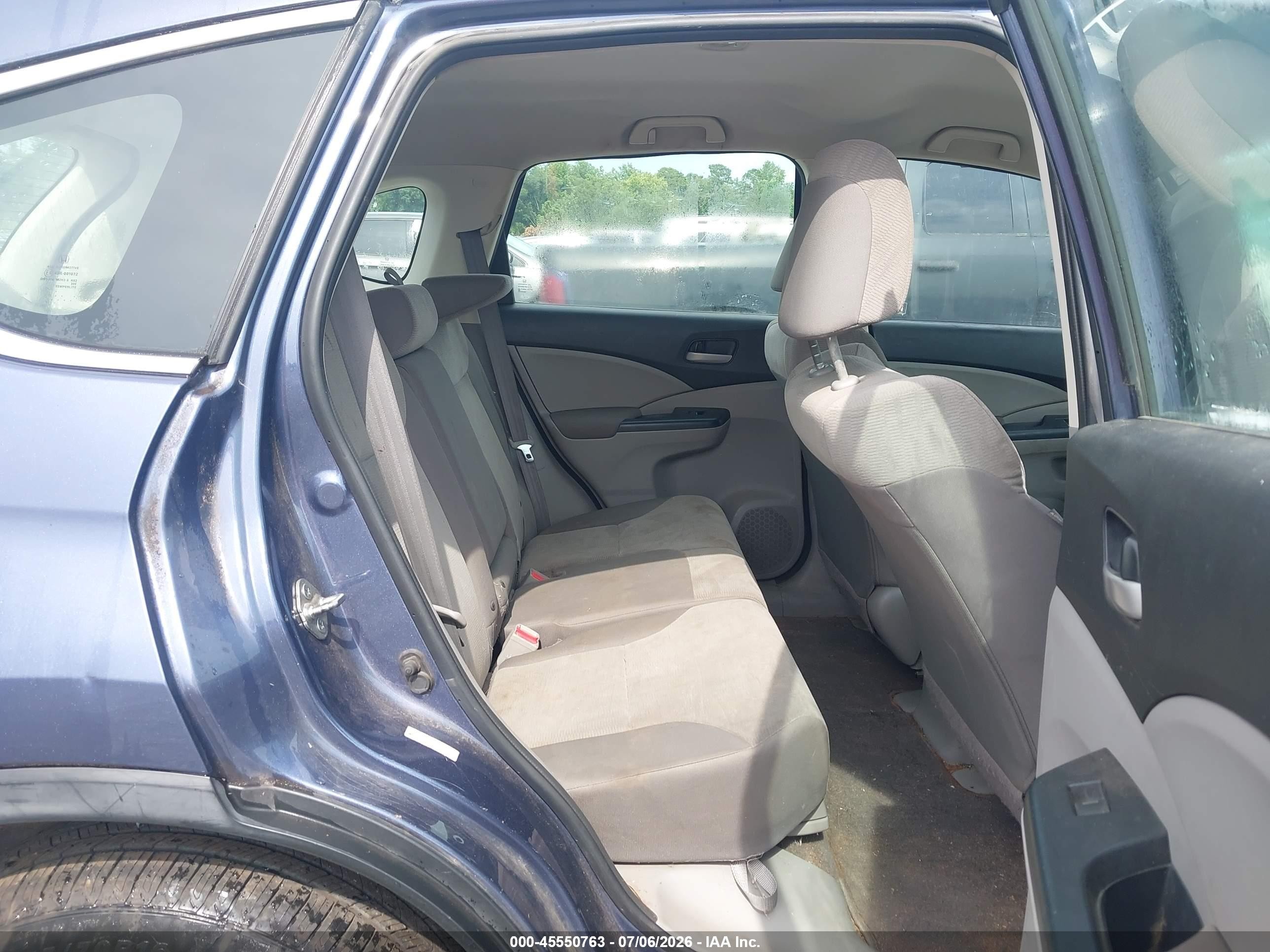 2012 Honda Cr-v Lx Blue vin: 5J6RM4H32CL028056
