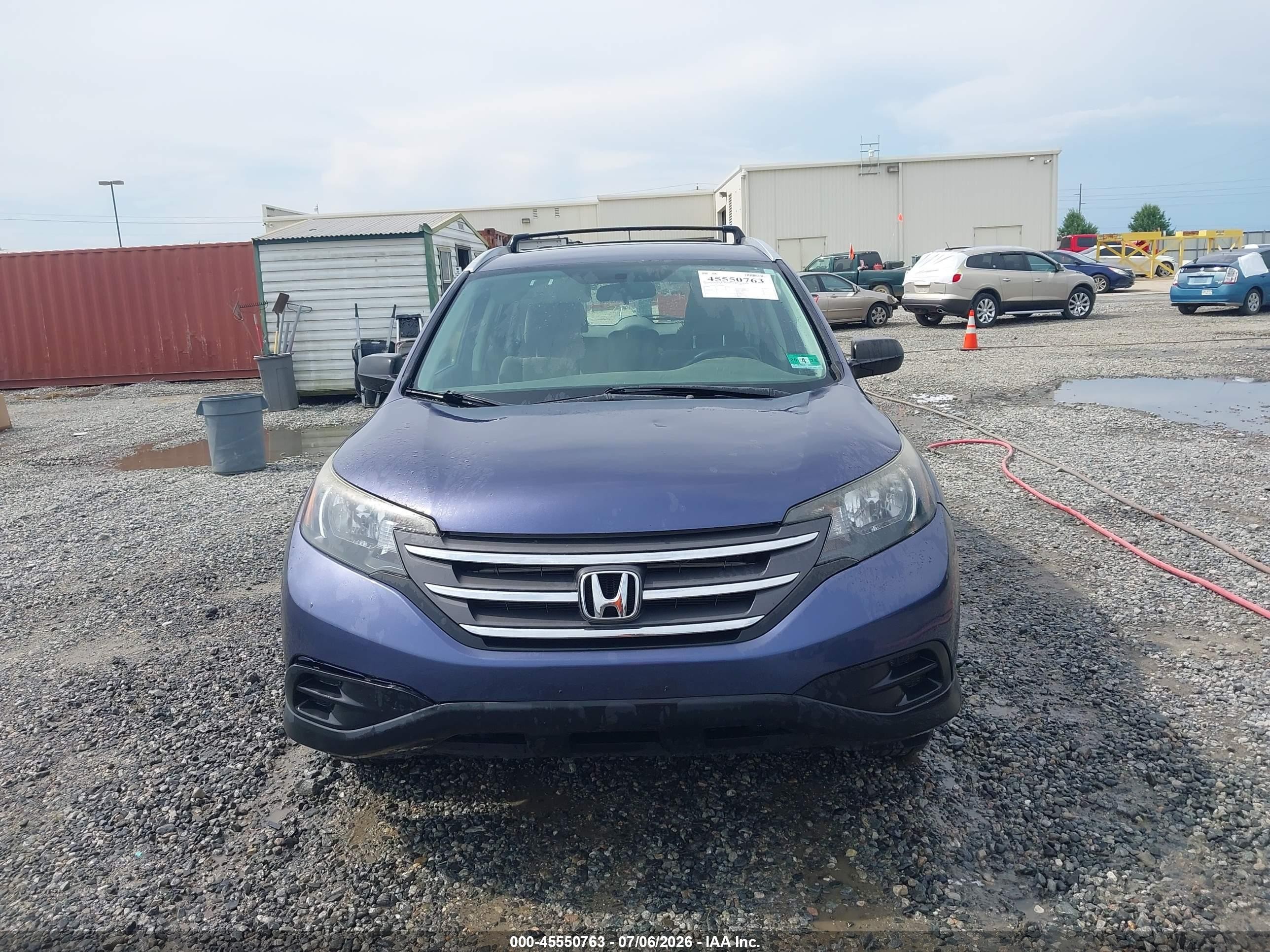 2012 Honda Cr-v Lx Blue vin: 5J6RM4H32CL028056