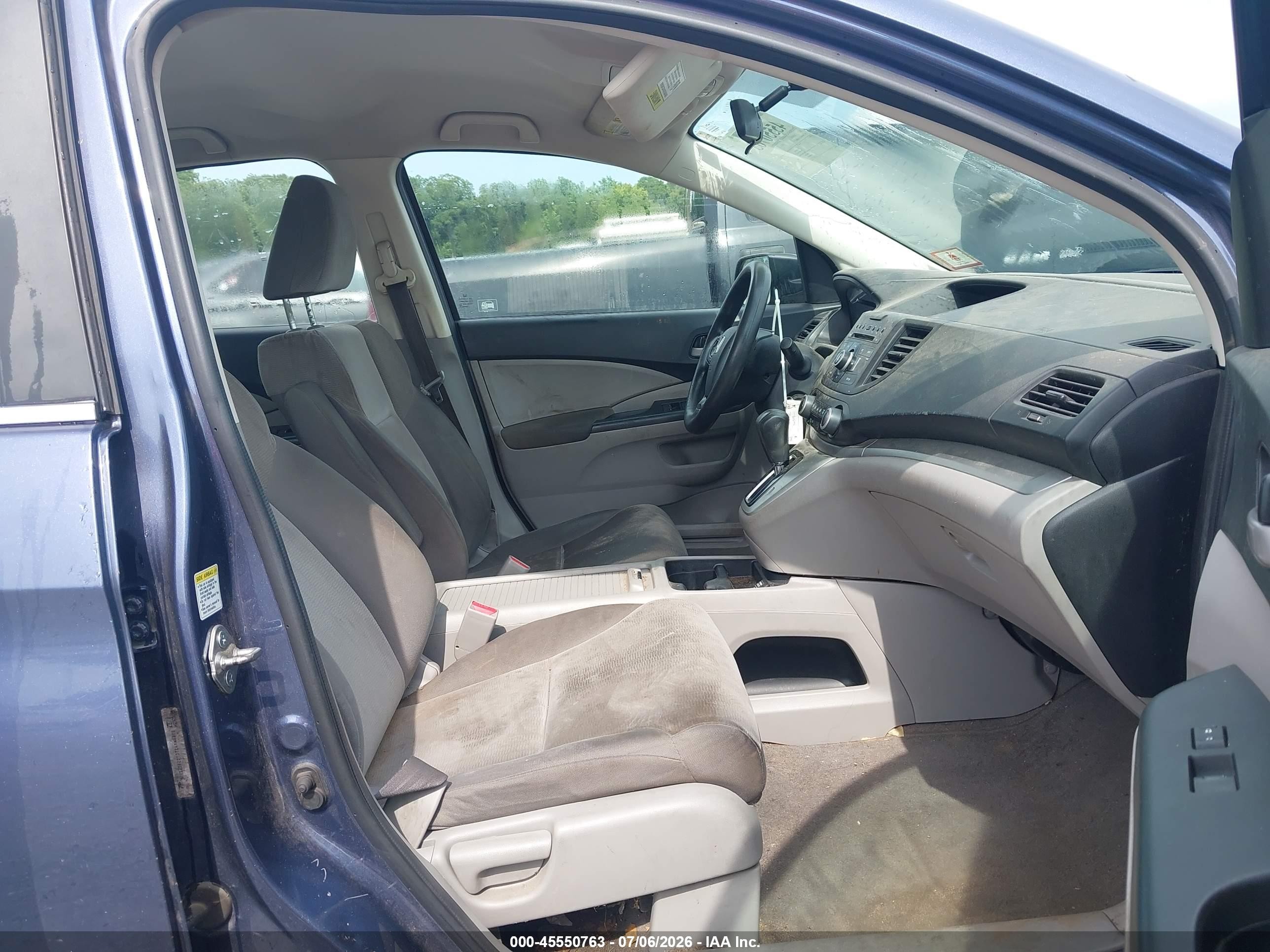 2012 Honda Cr-v Lx Blue vin: 5J6RM4H32CL028056