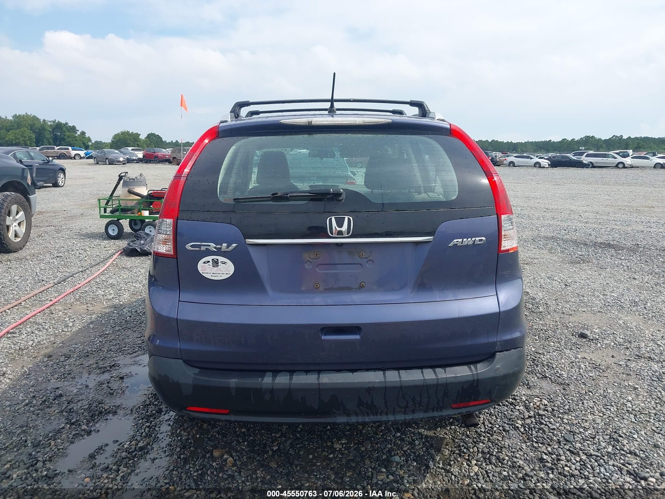 2012 Honda Cr-v Lx Blue vin: 5J6RM4H32CL028056