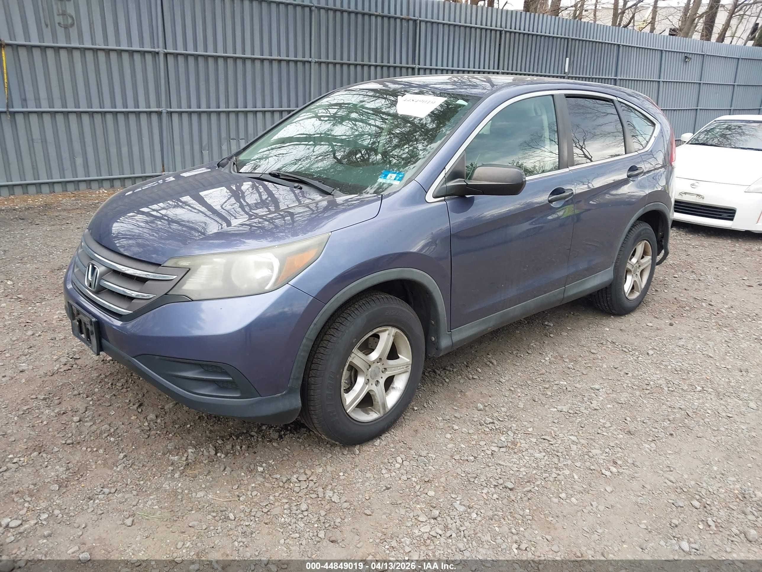 2012 Honda Cr-v Lx Blue vin: 5J6RM4H32CL060702
