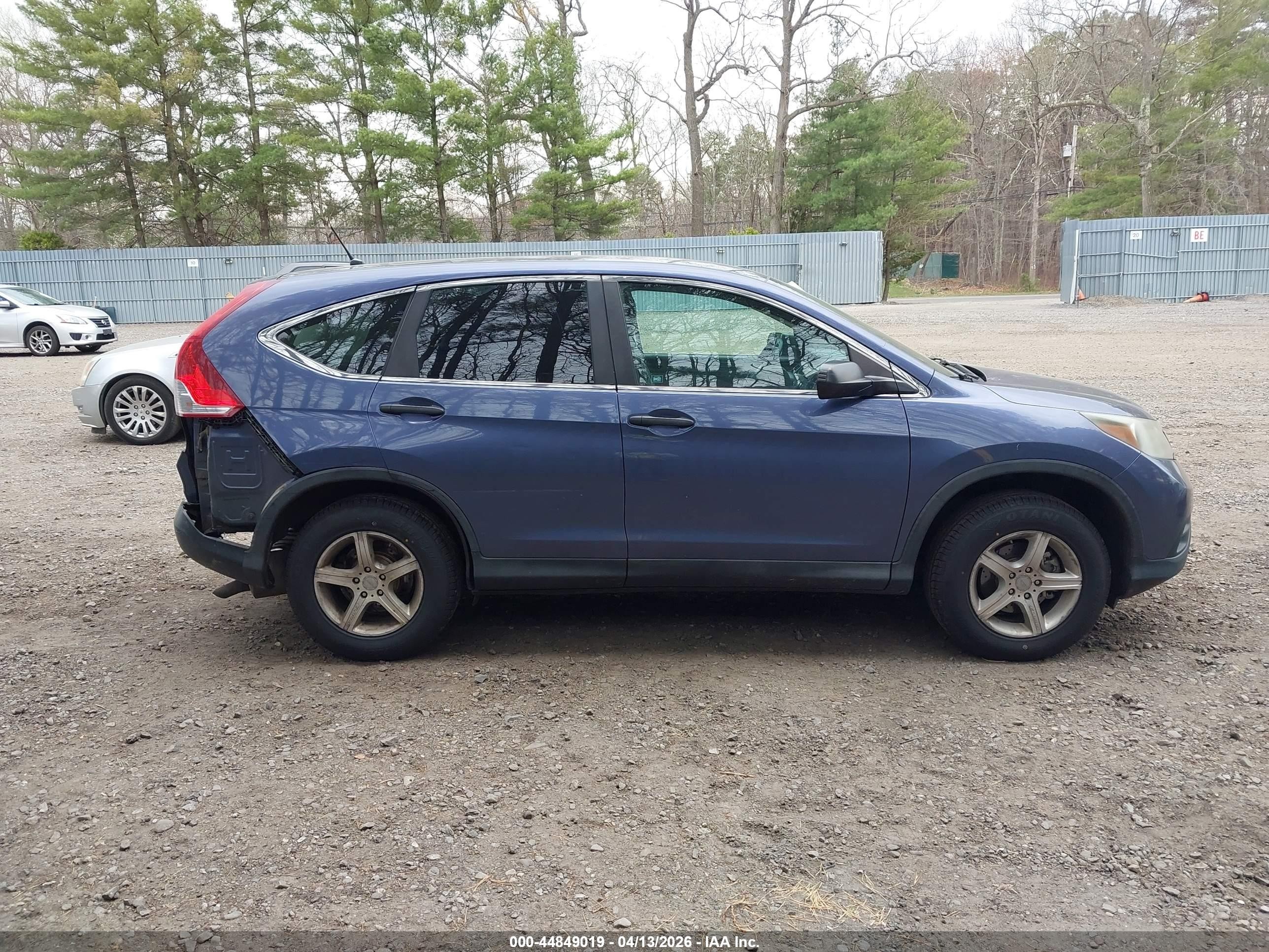 2012 Honda Cr-v Lx Blue vin: 5J6RM4H32CL060702