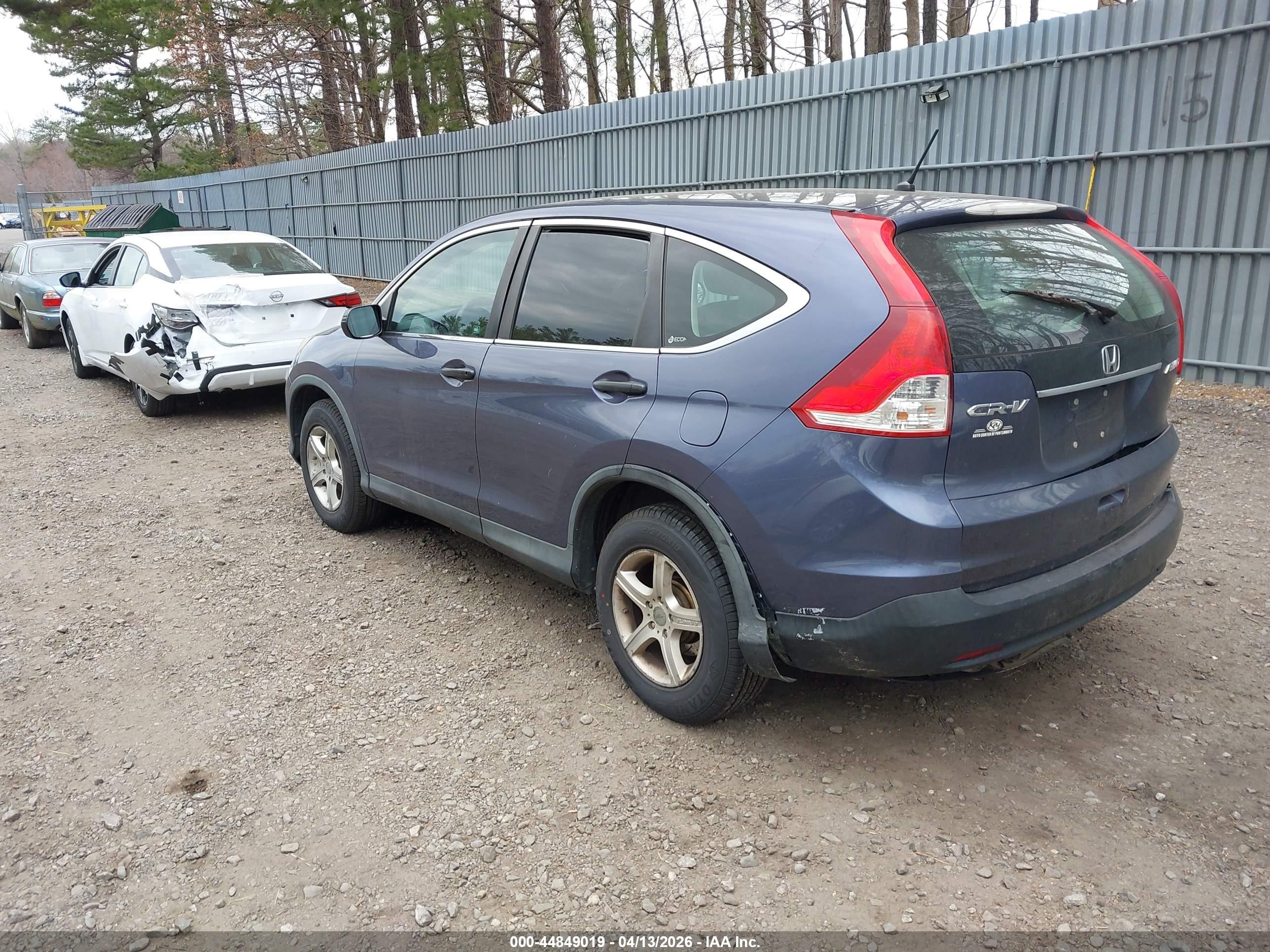 2012 Honda Cr-v Lx Blue vin: 5J6RM4H32CL060702