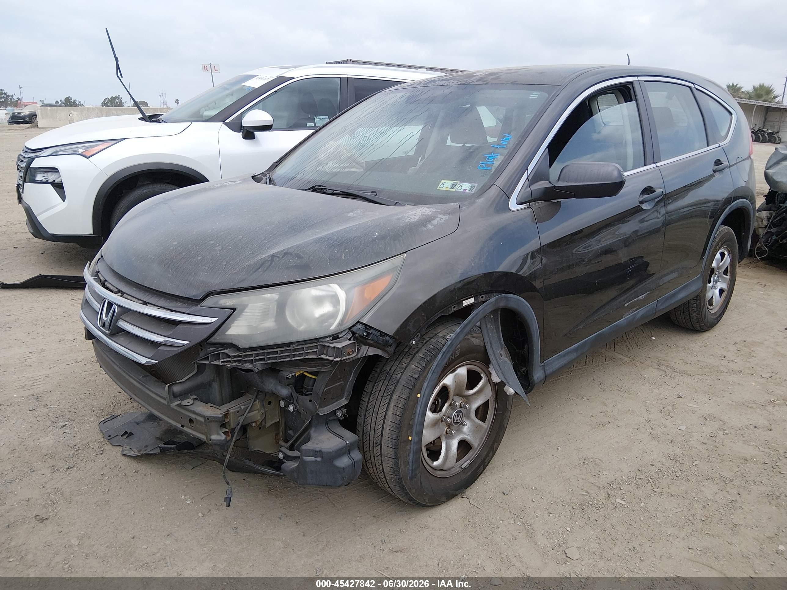 2013 Honda Cr-v Lx Gray vin: 5J6RM4H32DL004390