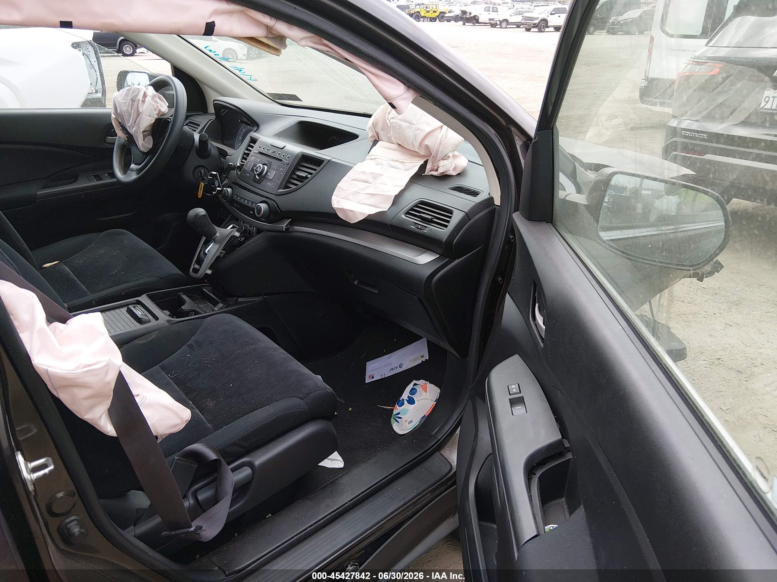 2013 Honda Cr-v Lx Gray vin: 5J6RM4H32DL004390