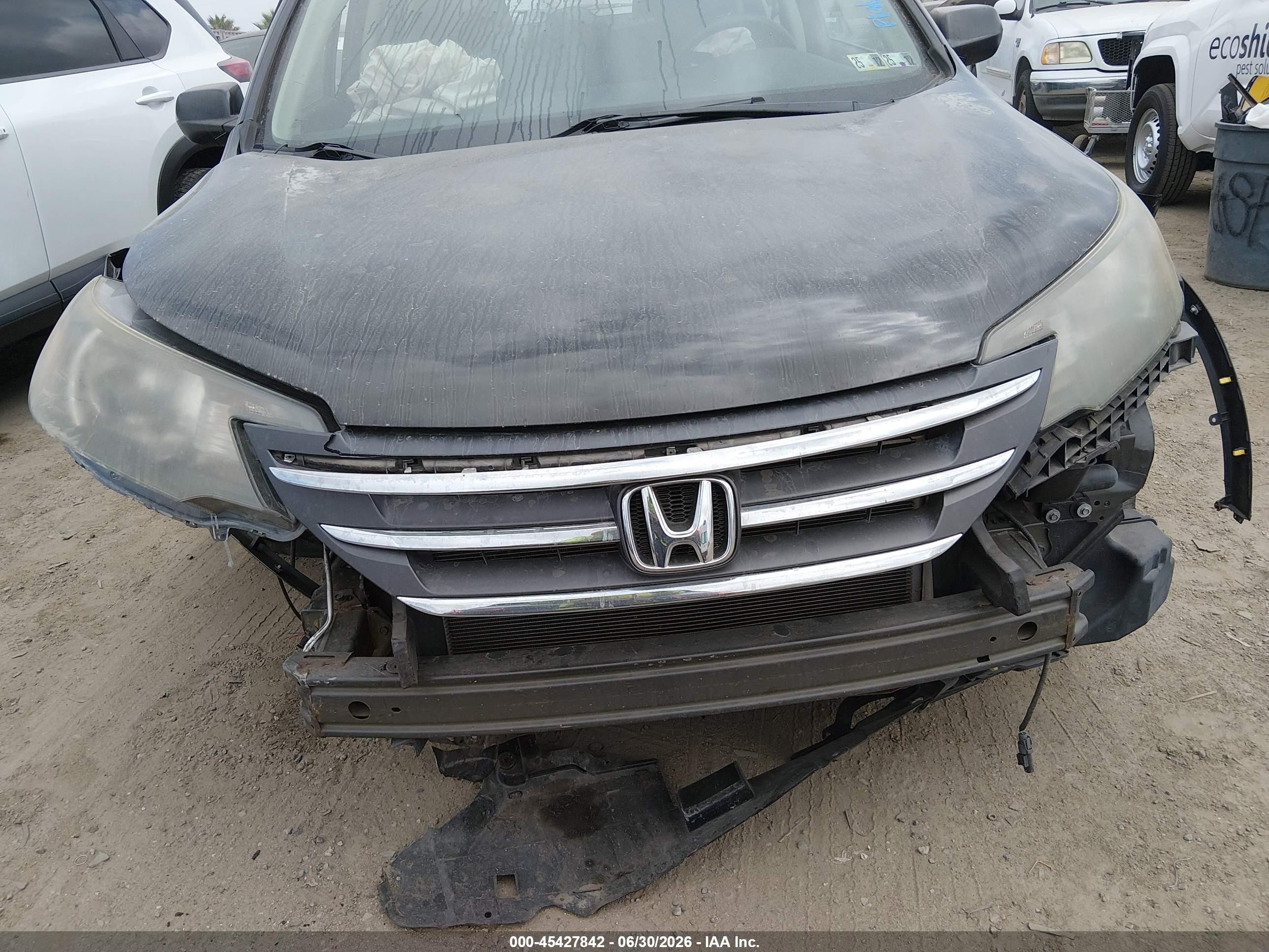 2013 Honda Cr-v Lx Gray vin: 5J6RM4H32DL004390