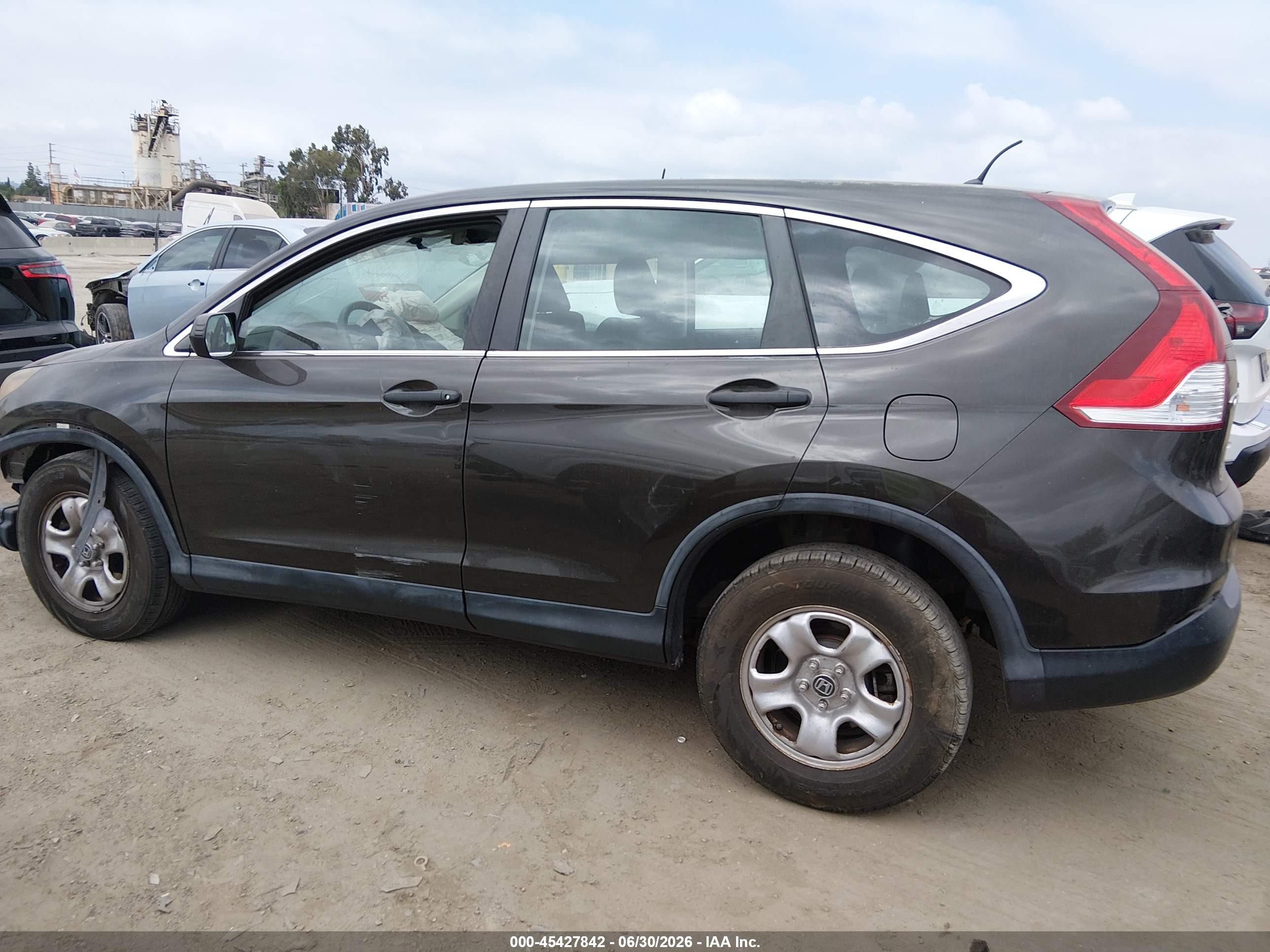 2013 Honda Cr-v Lx Gray vin: 5J6RM4H32DL004390