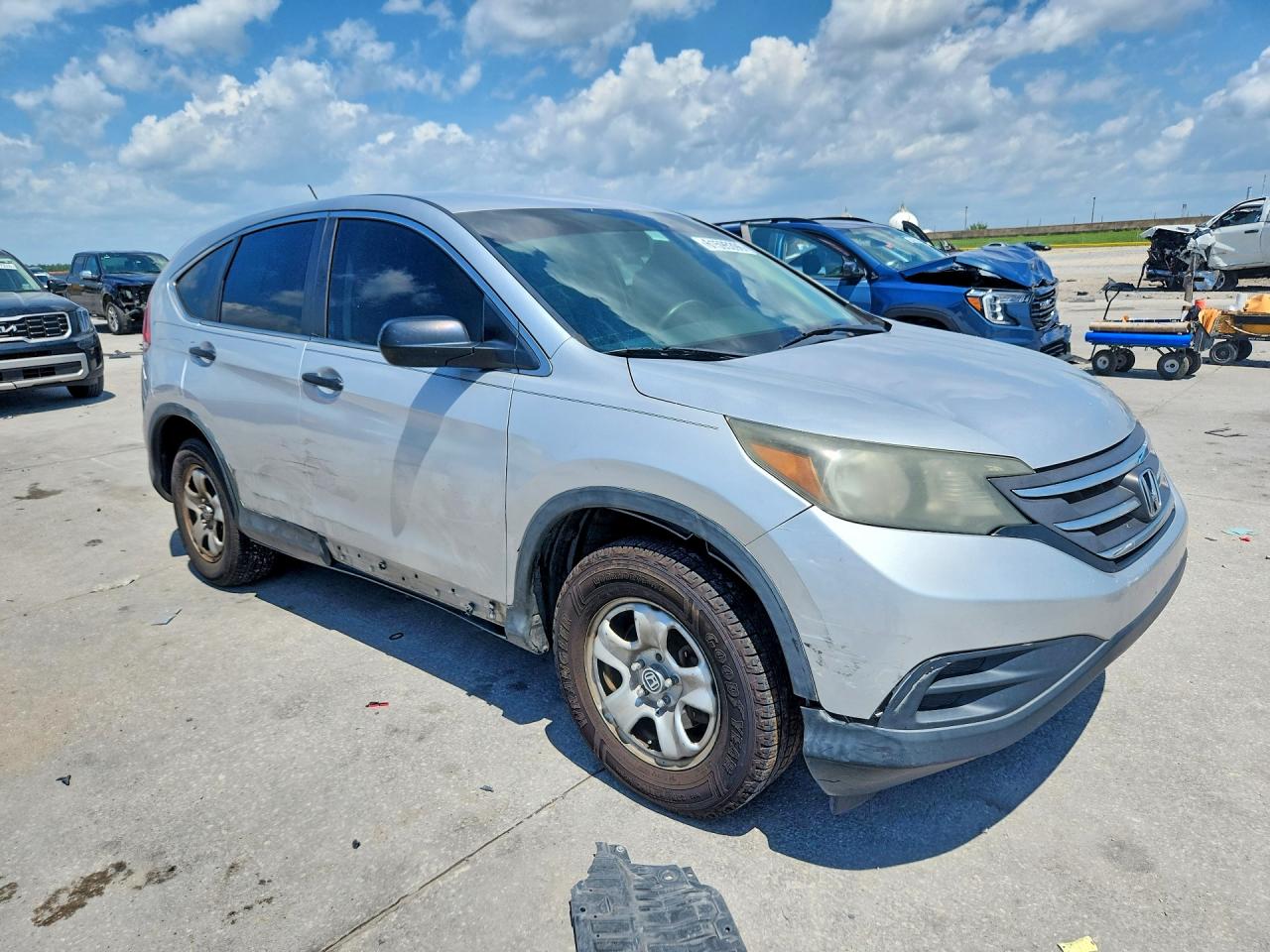 2013 Honda Cr-v Lx Gray vin: 5J6RM4H32DL010920
