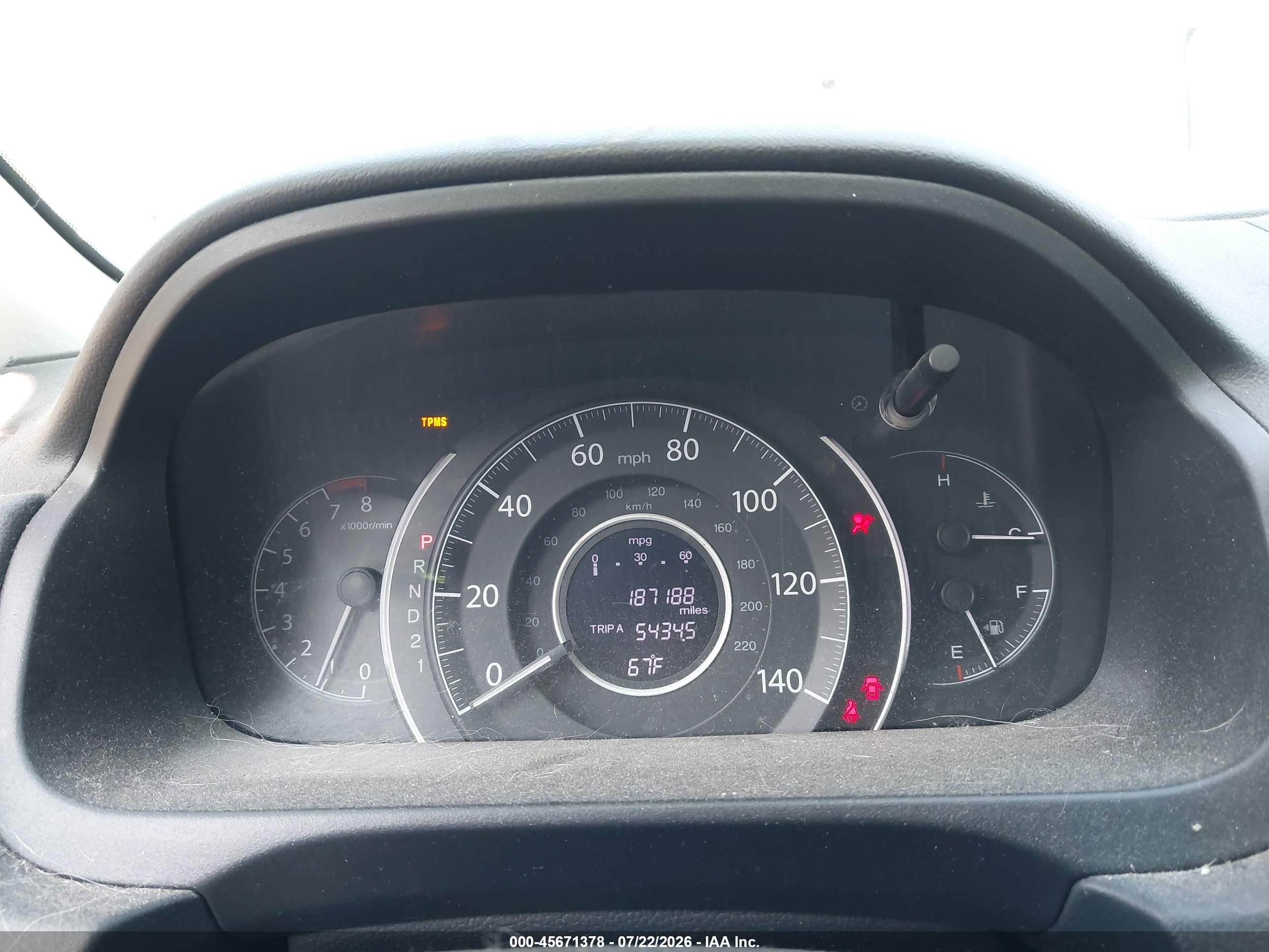 2013 Honda Cr-v Lx Light Blue vin: 5J6RM4H32DL012067