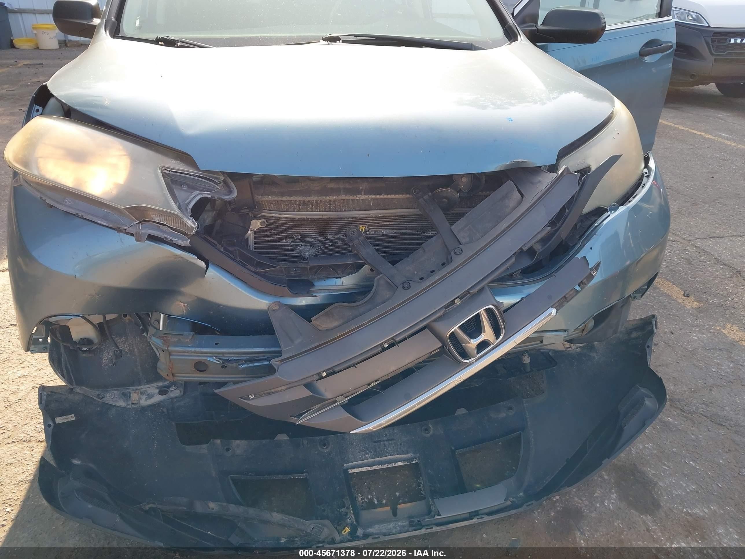 2013 Honda Cr-v Lx Light Blue vin: 5J6RM4H32DL012067