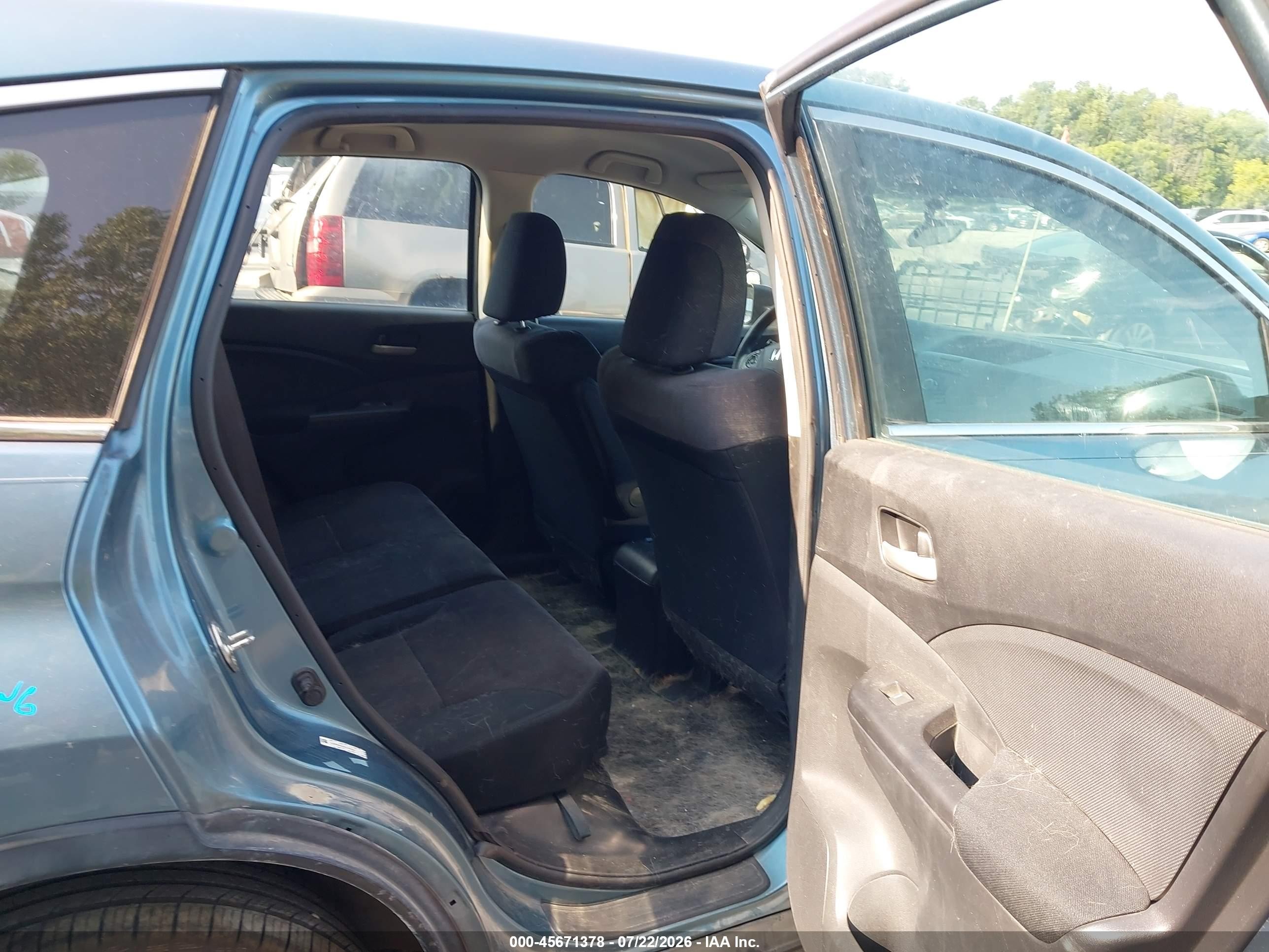 2013 Honda Cr-v Lx Light Blue vin: 5J6RM4H32DL012067