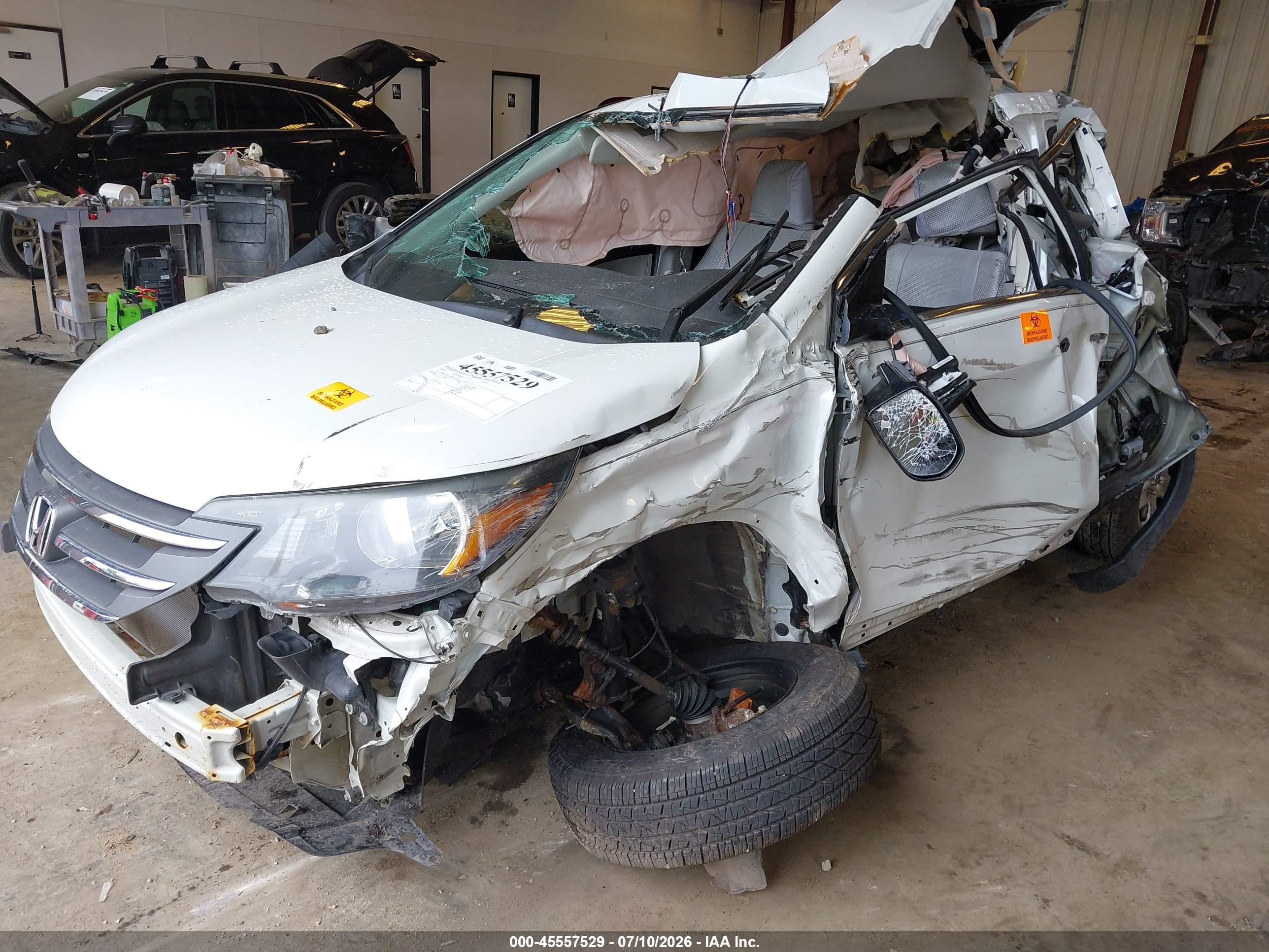 2013 Honda Cr-v Lx White vin: 5J6RM4H32DL030360