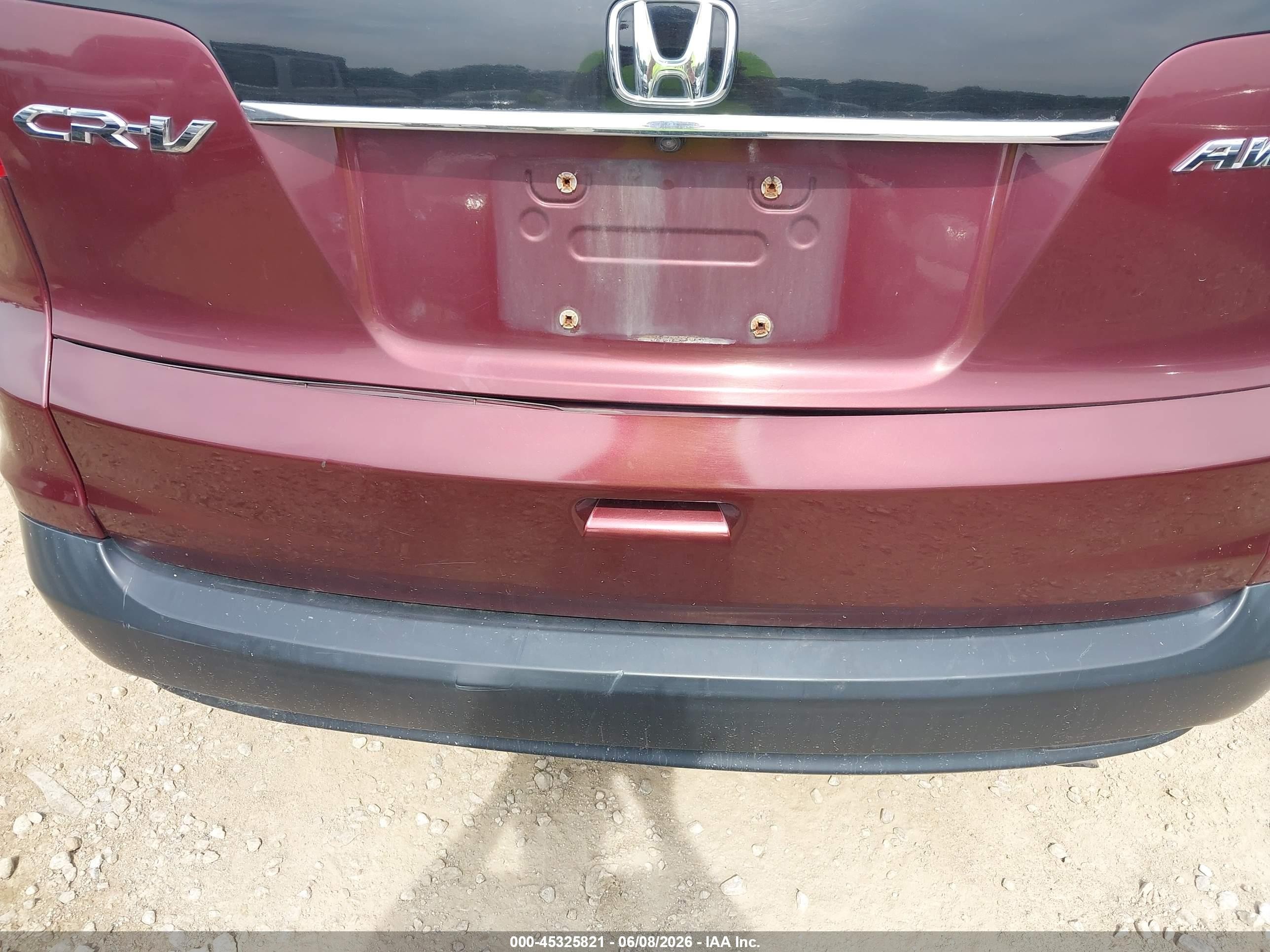 2013 Honda Cr-v Lx Maroon vin: 5J6RM4H32DL032108