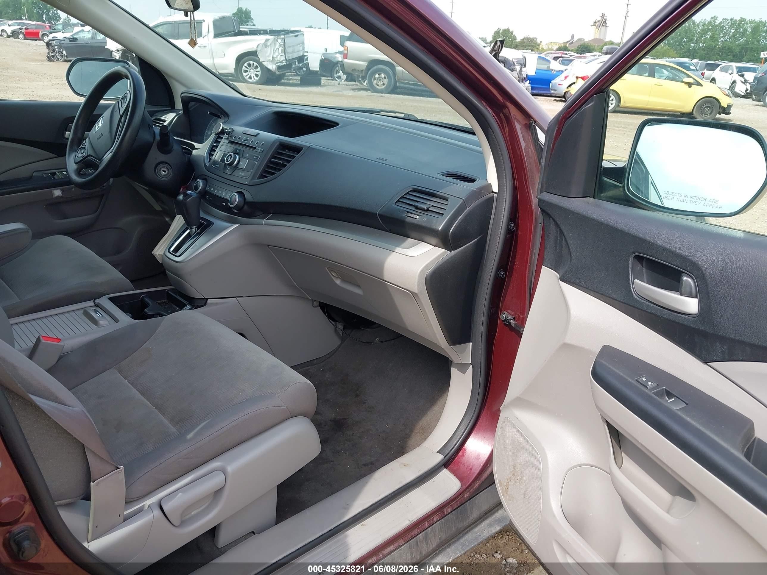 2013 Honda Cr-v Lx Maroon vin: 5J6RM4H32DL032108