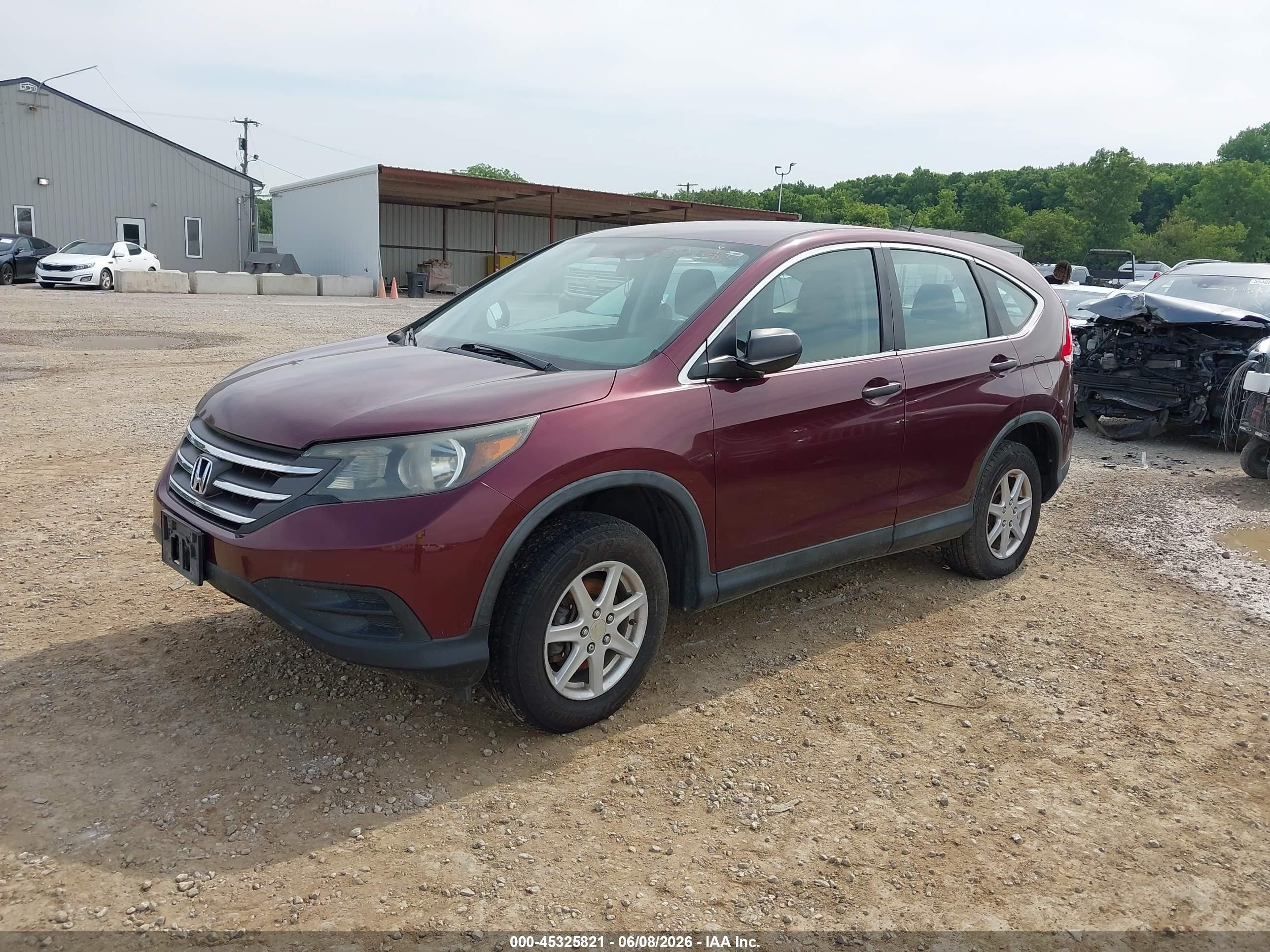 2013 Honda Cr-v Lx Maroon vin: 5J6RM4H32DL032108