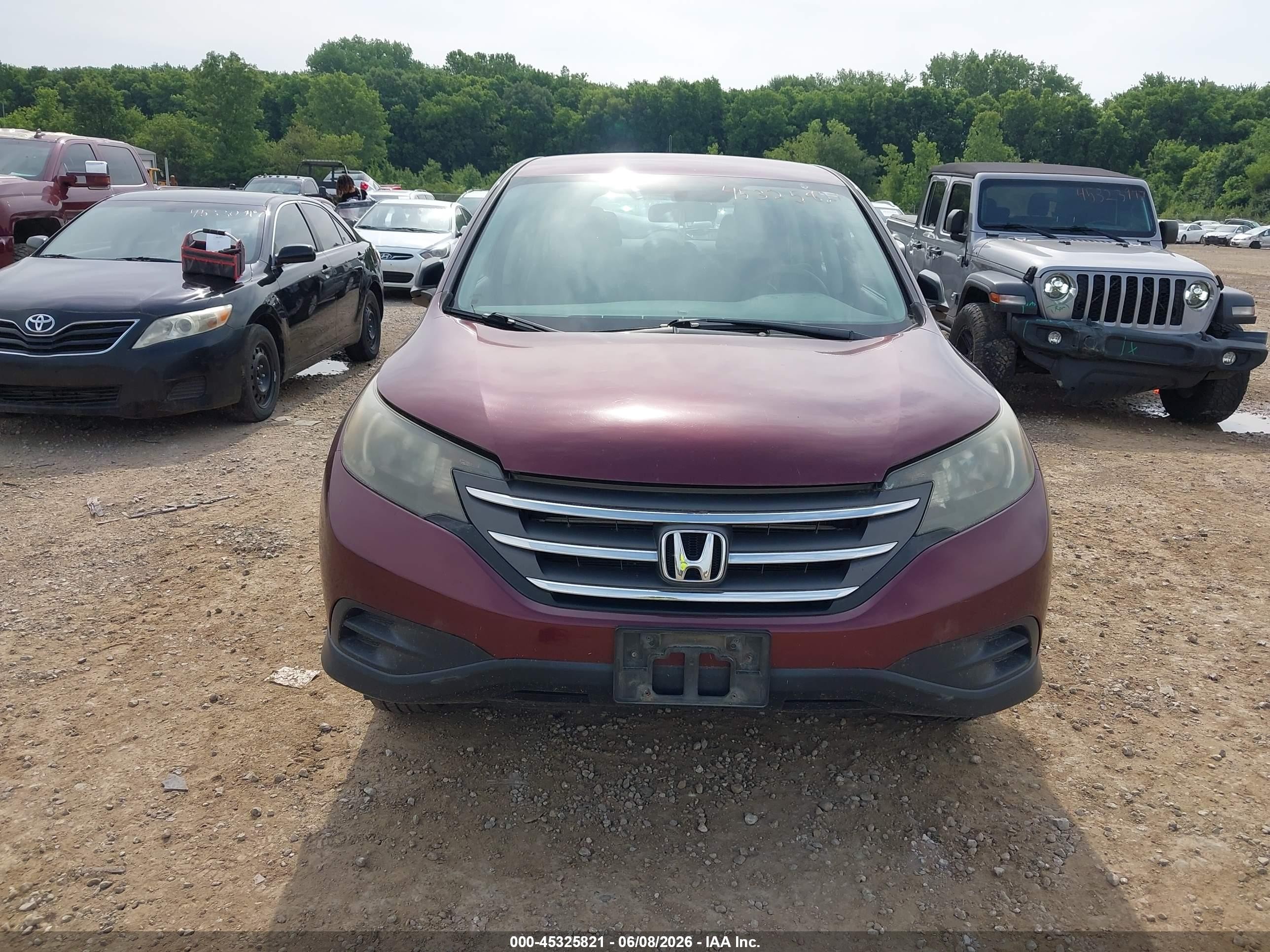 2013 Honda Cr-v Lx Maroon vin: 5J6RM4H32DL032108