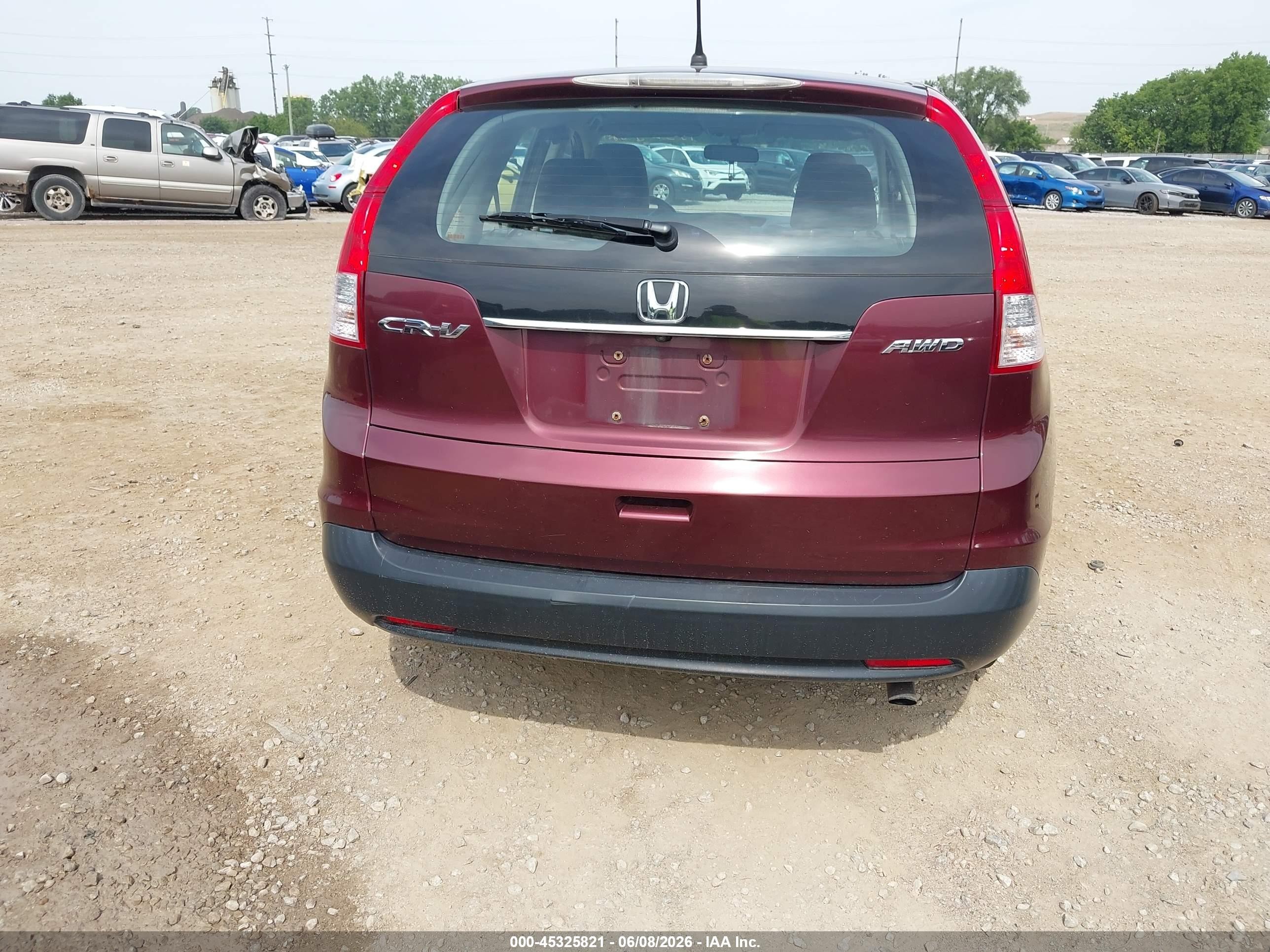 2013 Honda Cr-v Lx Maroon vin: 5J6RM4H32DL032108