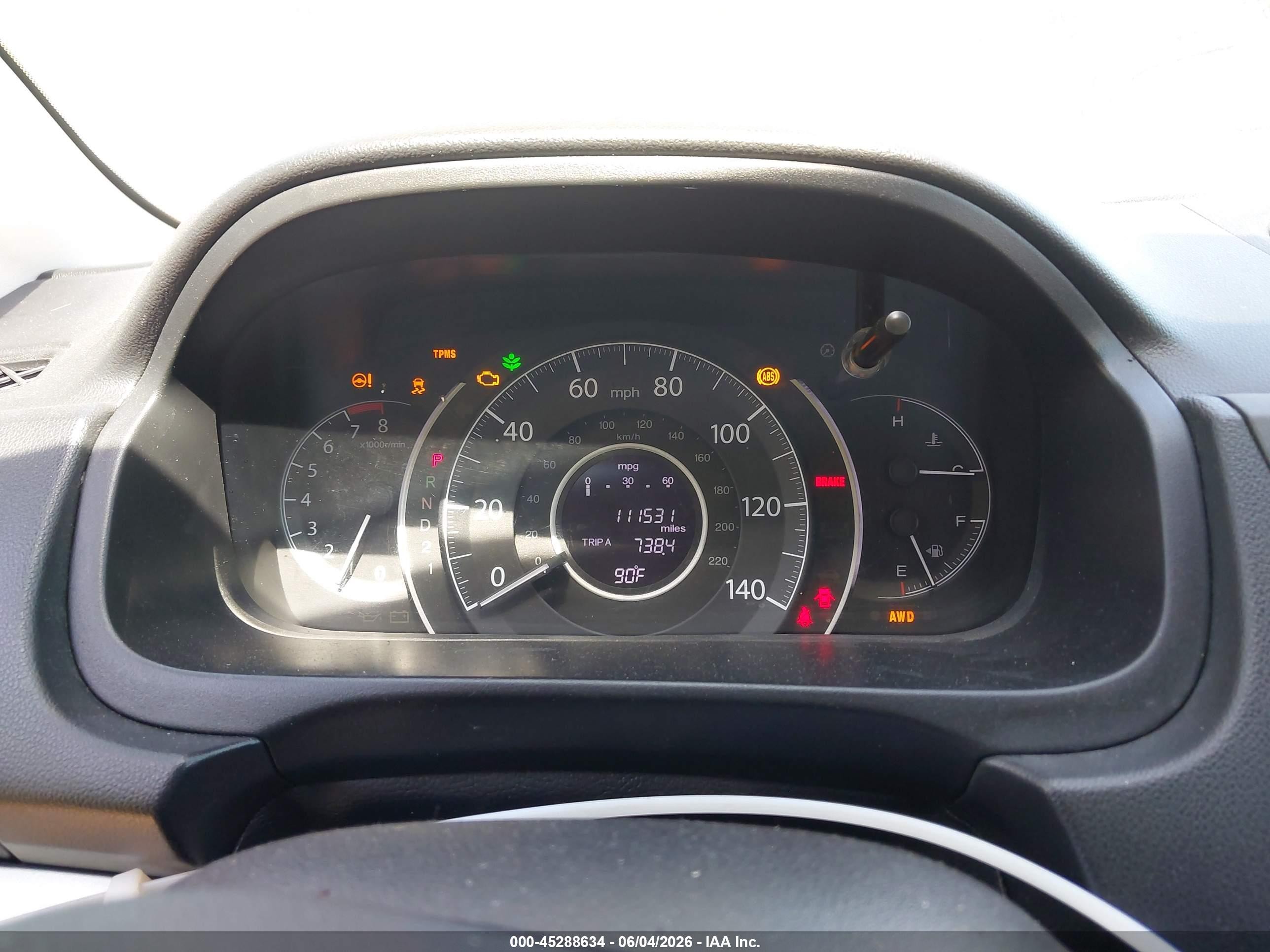 2013 Honda Cr-v Lx Фиолетовый vin: 5J6RM4H32DL039298