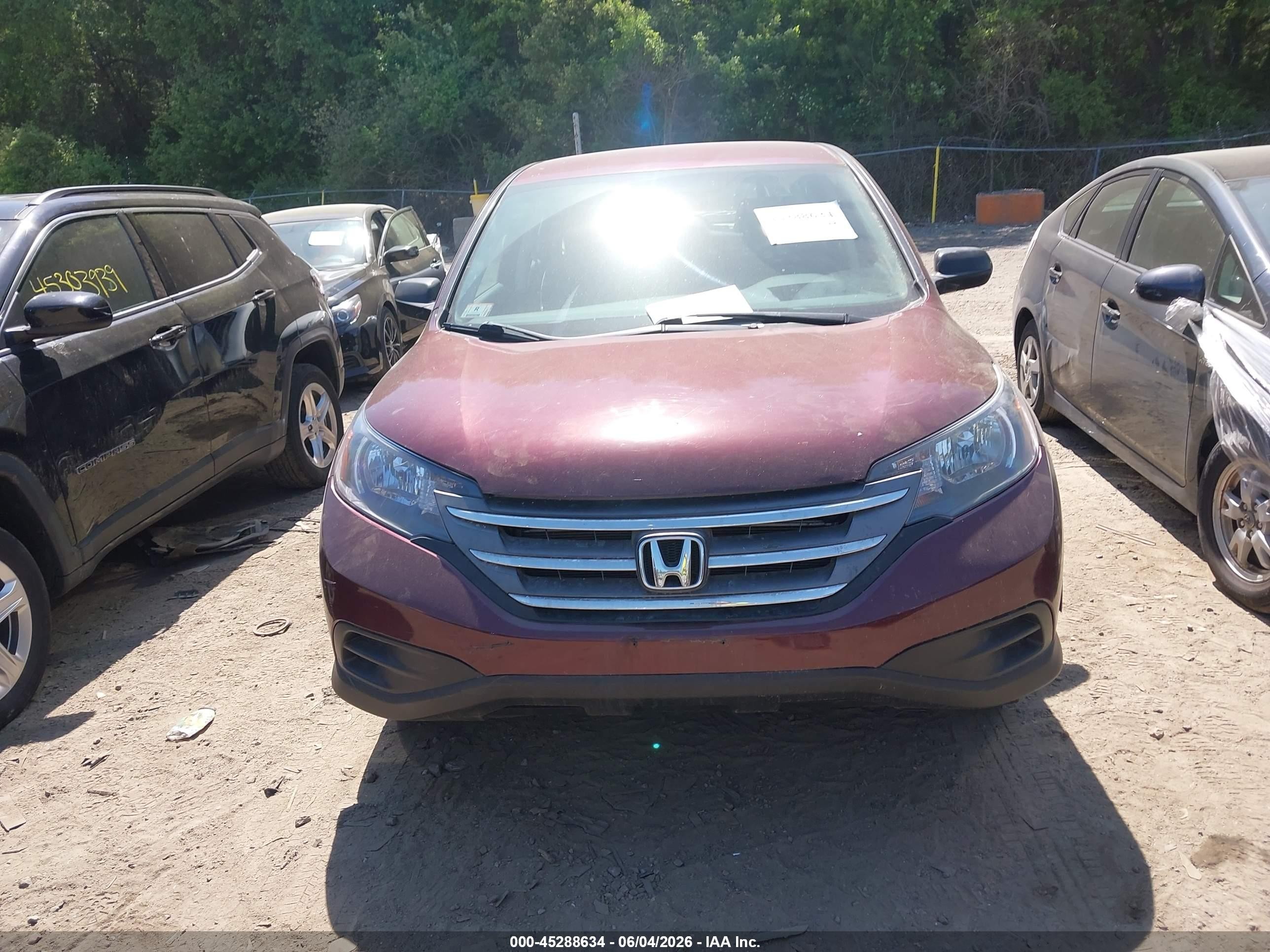 2013 Honda Cr-v Lx Фиолетовый vin: 5J6RM4H32DL039298