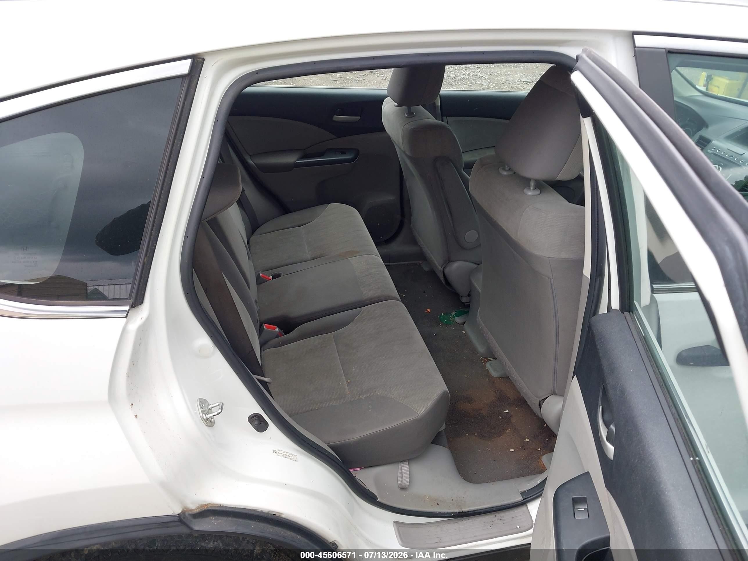 2013 Honda Cr-v Lx White vin: 5J6RM4H32DL059583