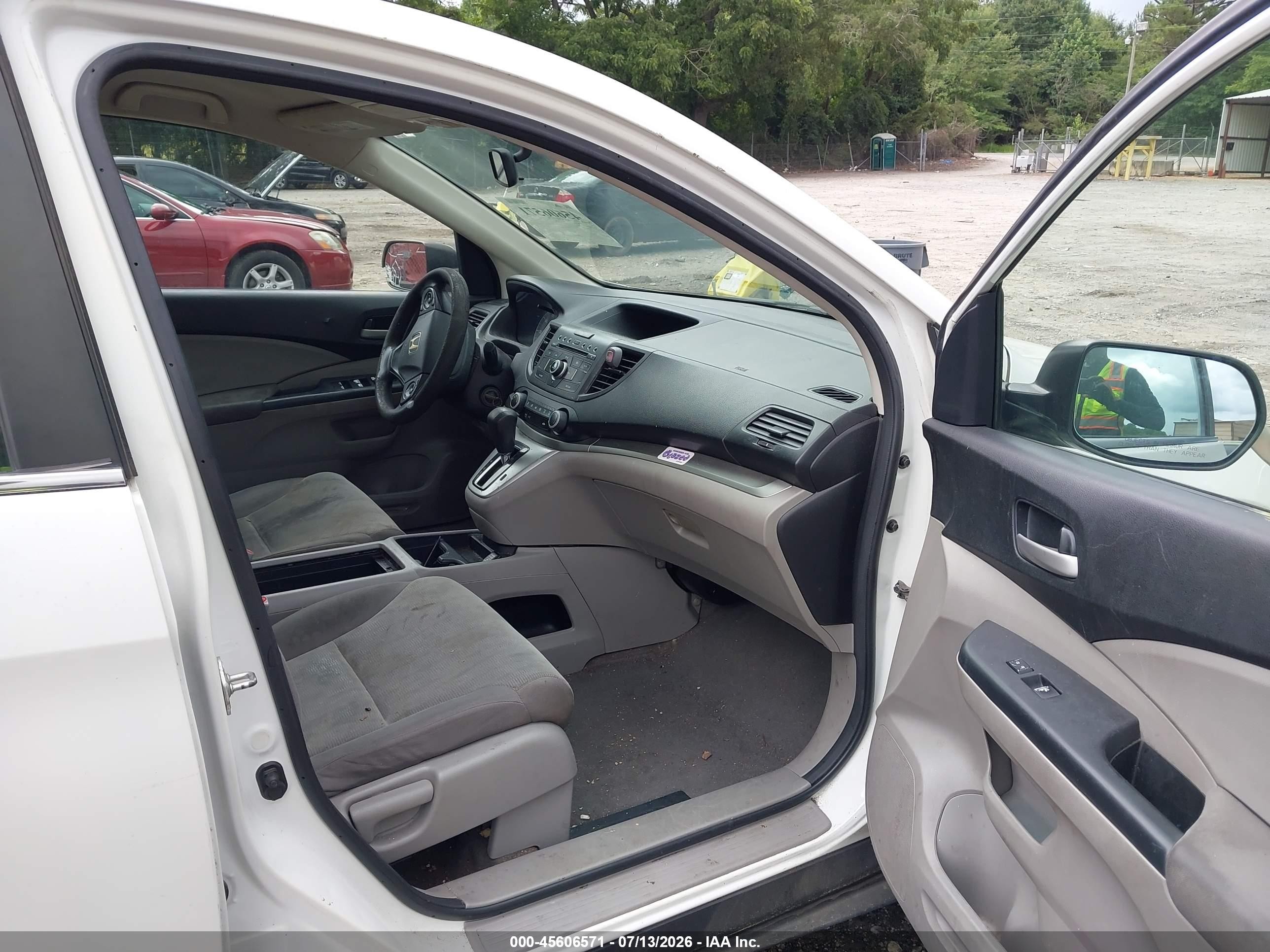 2013 Honda Cr-v Lx White vin: 5J6RM4H32DL059583