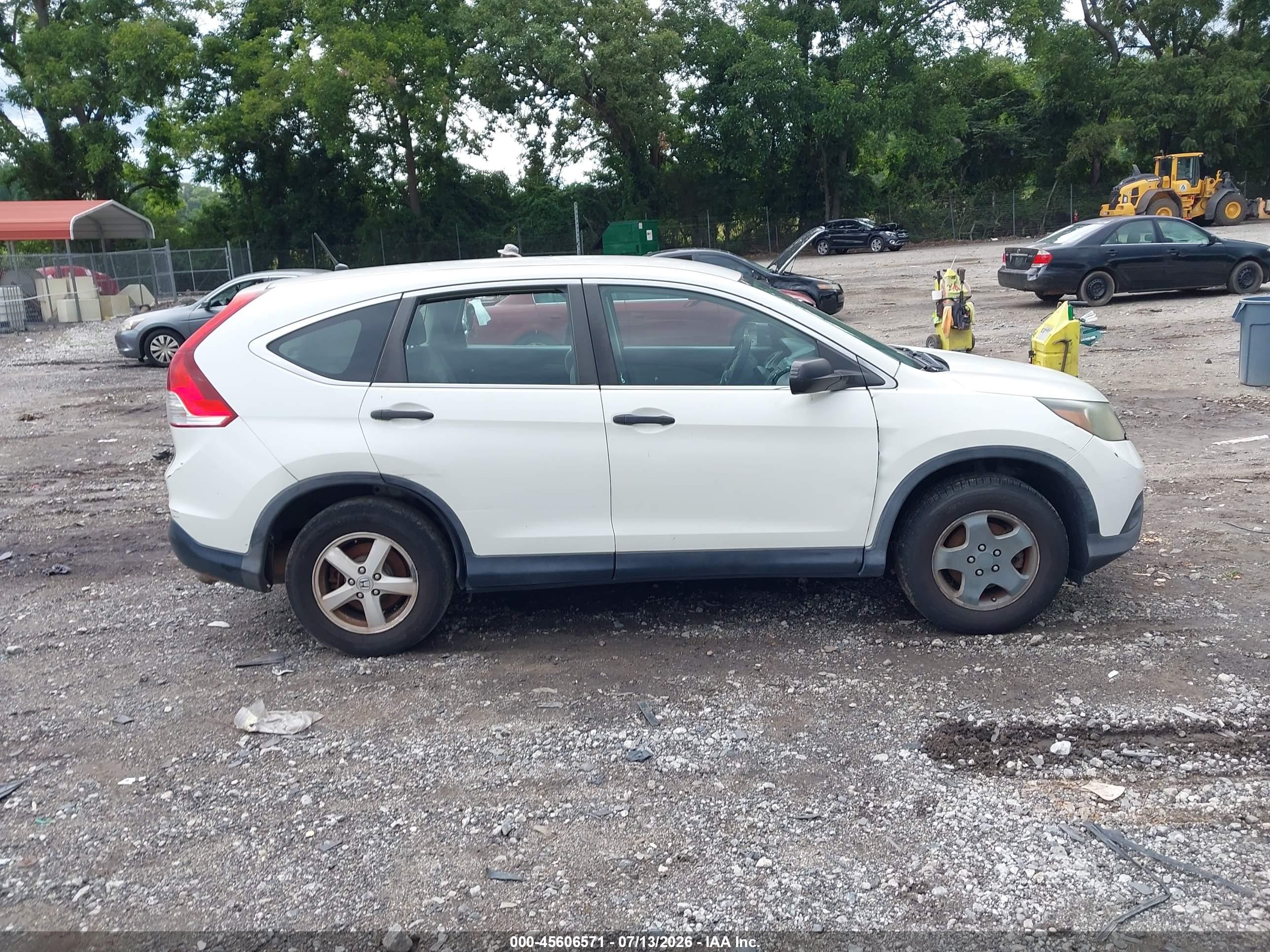 2013 Honda Cr-v Lx White vin: 5J6RM4H32DL059583