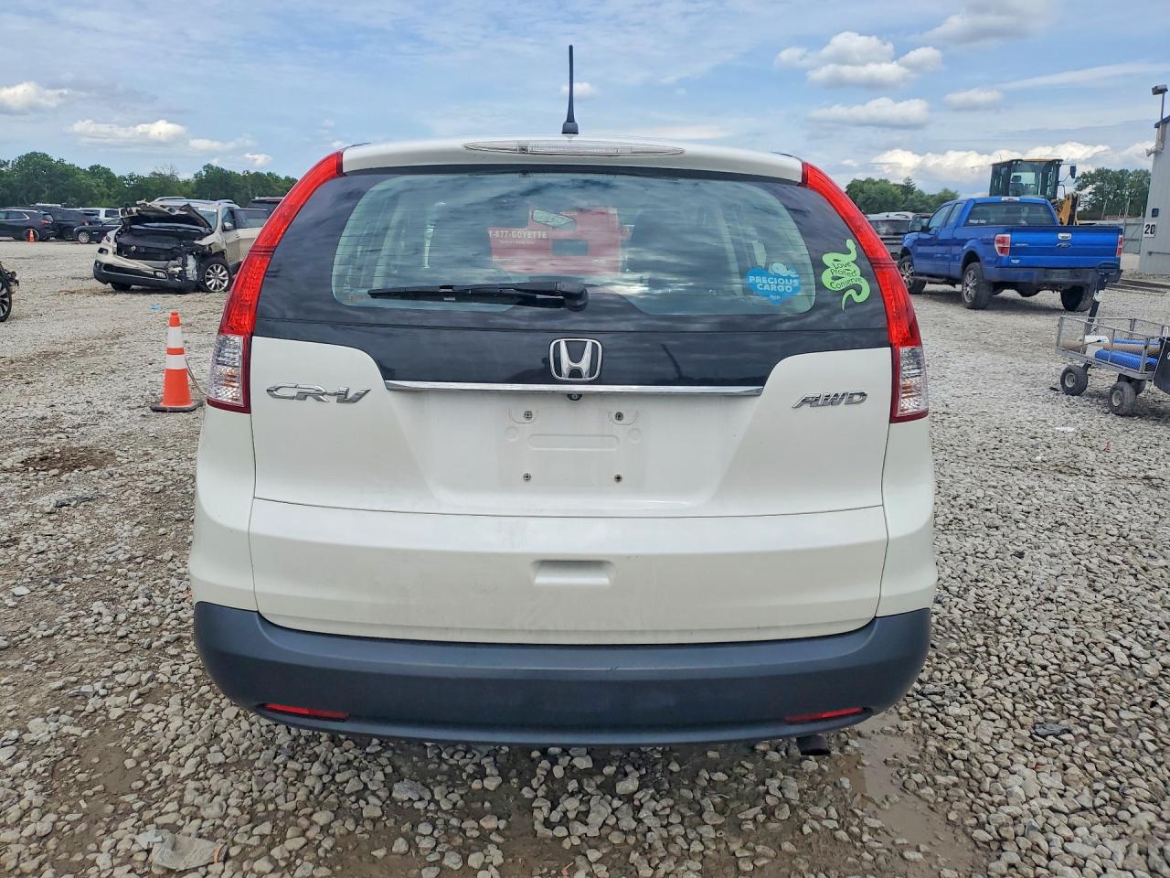 2013 Honda Cr-v Lx White vin: 5J6RM4H32DL060412